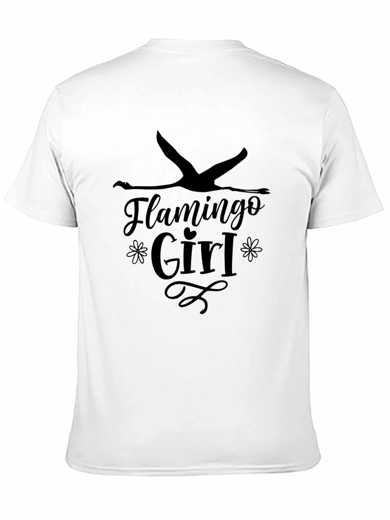 Black Flamingo Girl Graphic Tee - Black Unisex T-Shirt view 11