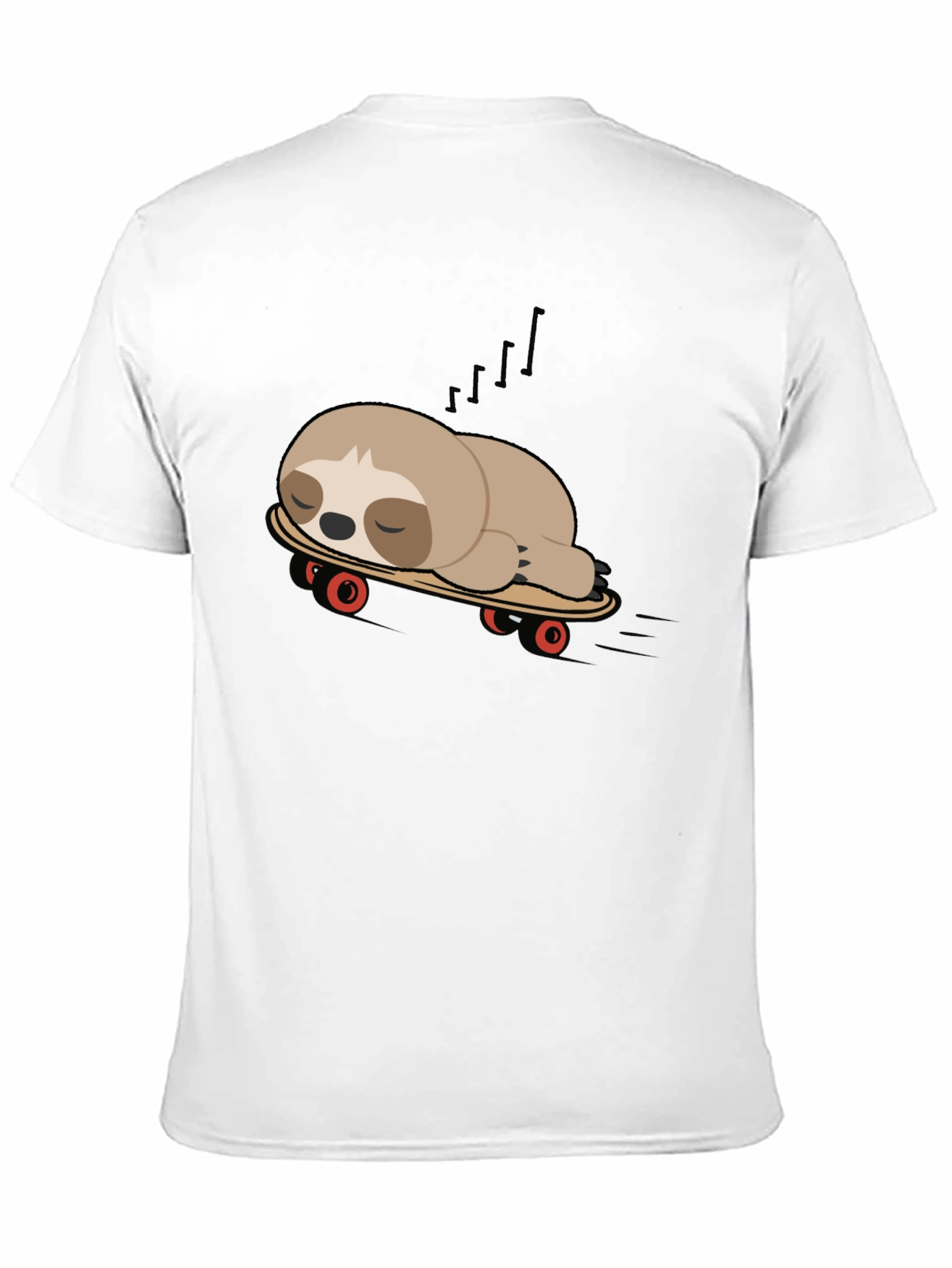 Black Sloth on Skateboard Graphic Tee - Unisex view 11
