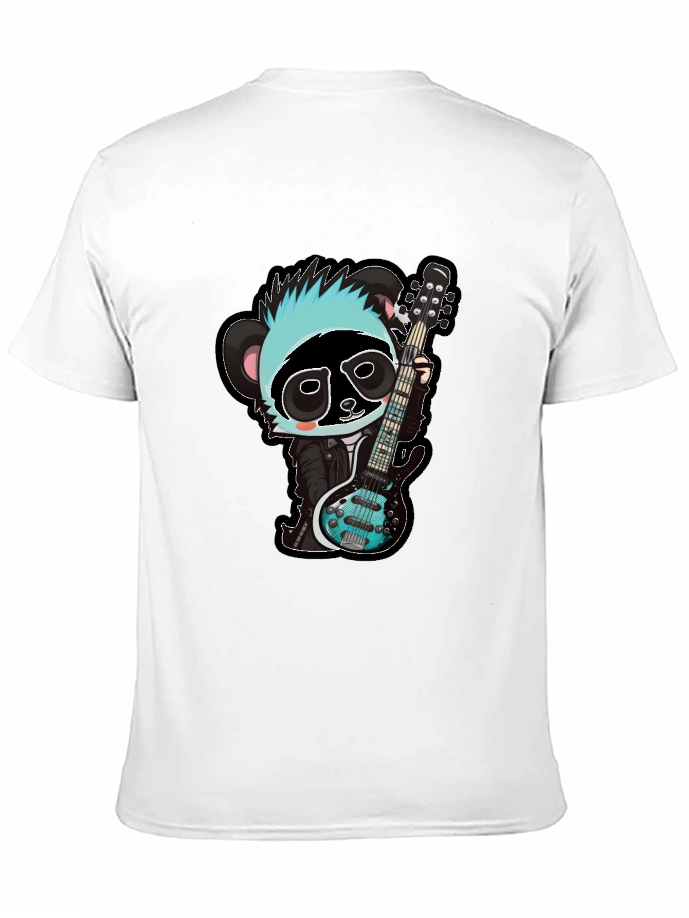 Black Rockin' Panda Graphic Tee - Black Unisex T-Shirt view 11