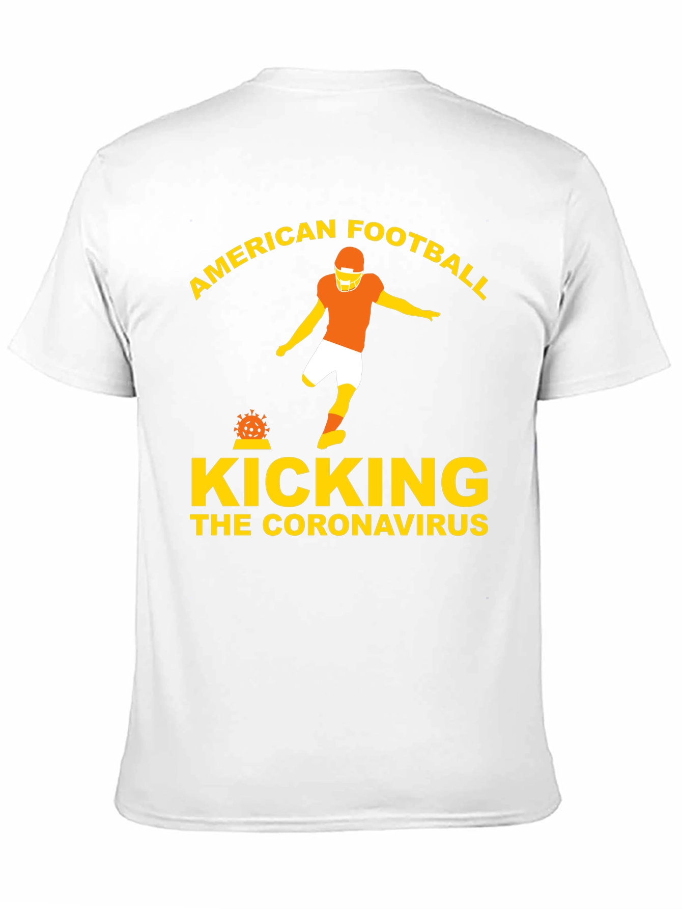 Black American Football Kicking Coronavirus Graphic Tee view 11