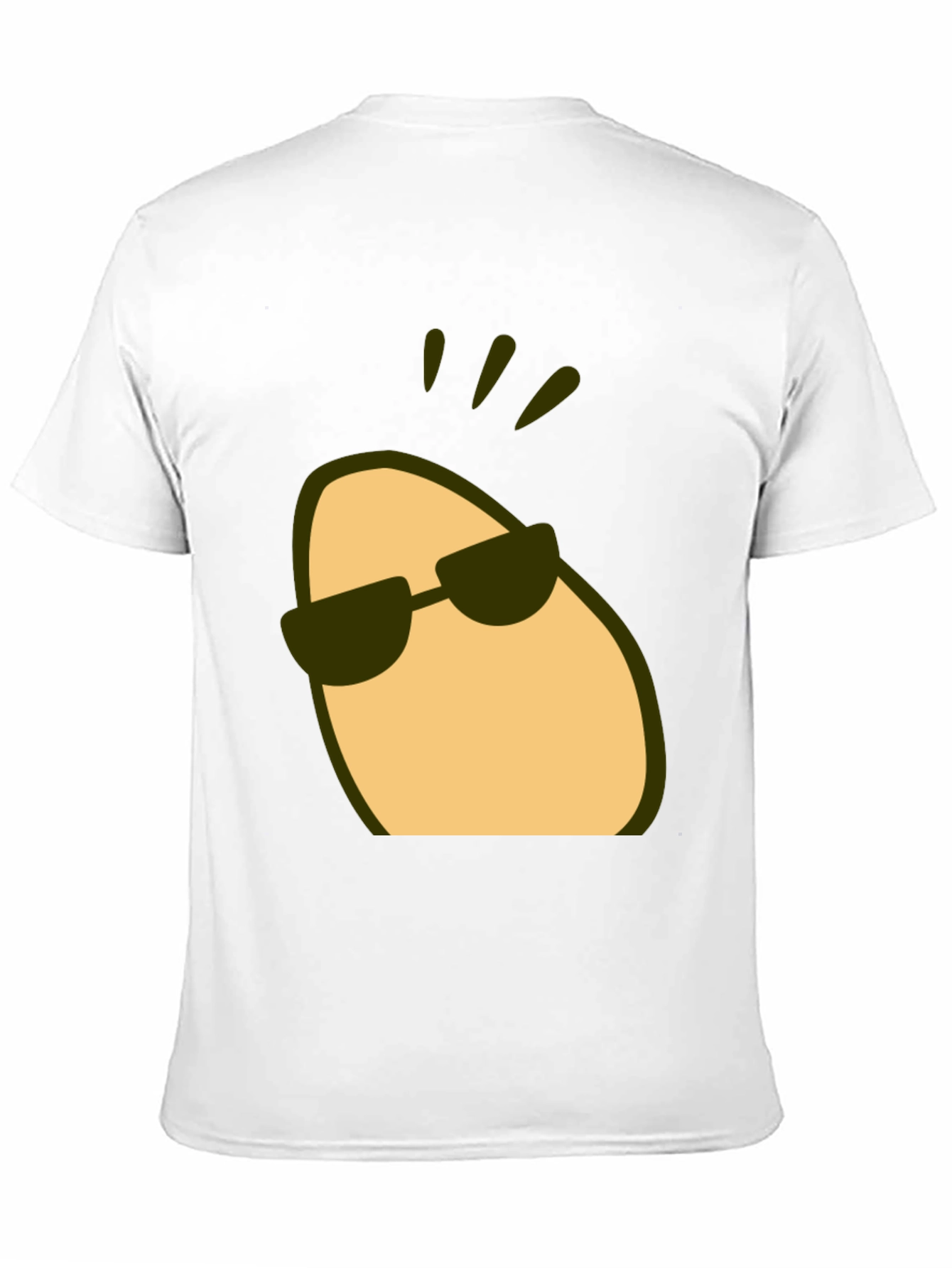 Black Cool Potato Tee - Funny Cartoon Graphic T-Shirt view 11