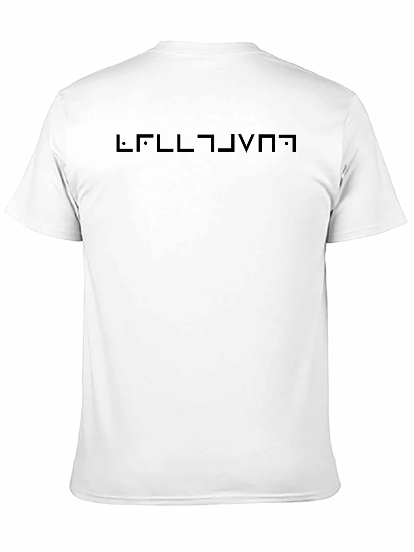 Black Men's Black T-Shirt with Alien Text Design view 11