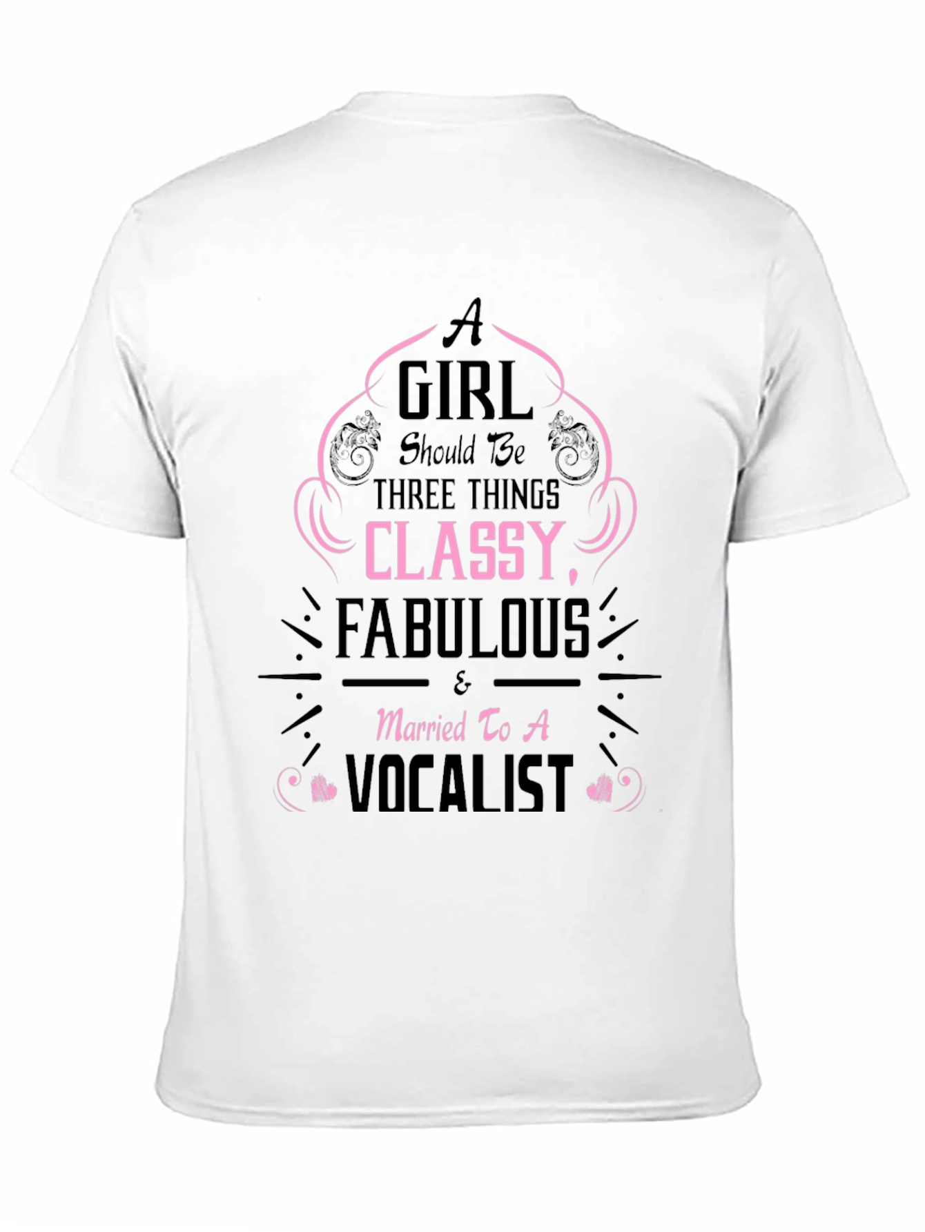 Black Classy Vocalist T-Shirt - Graphic Tee view 11