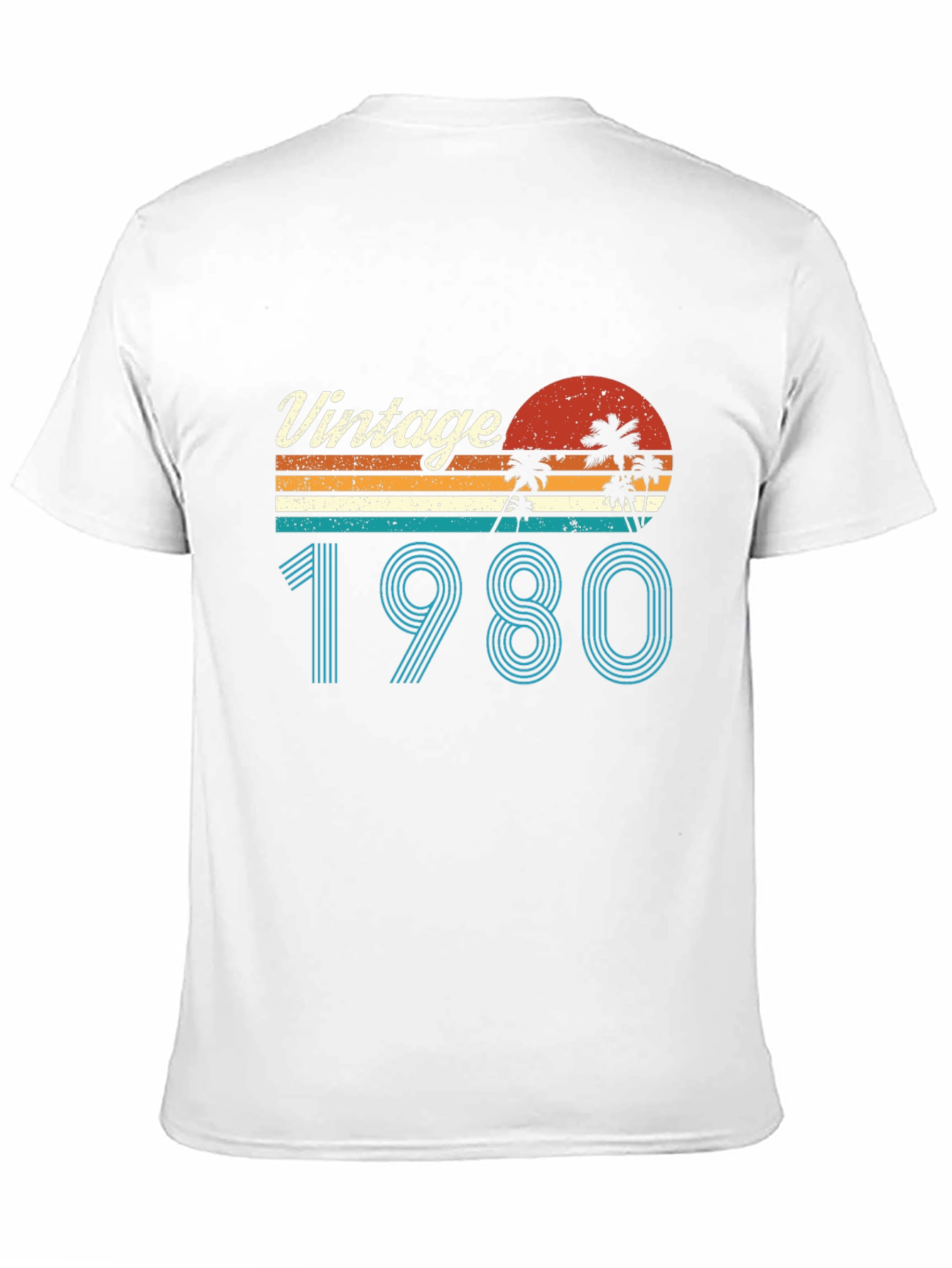 Black Vintage 1980 Graphic T-Shirt Retro Palm Tree Design view 11