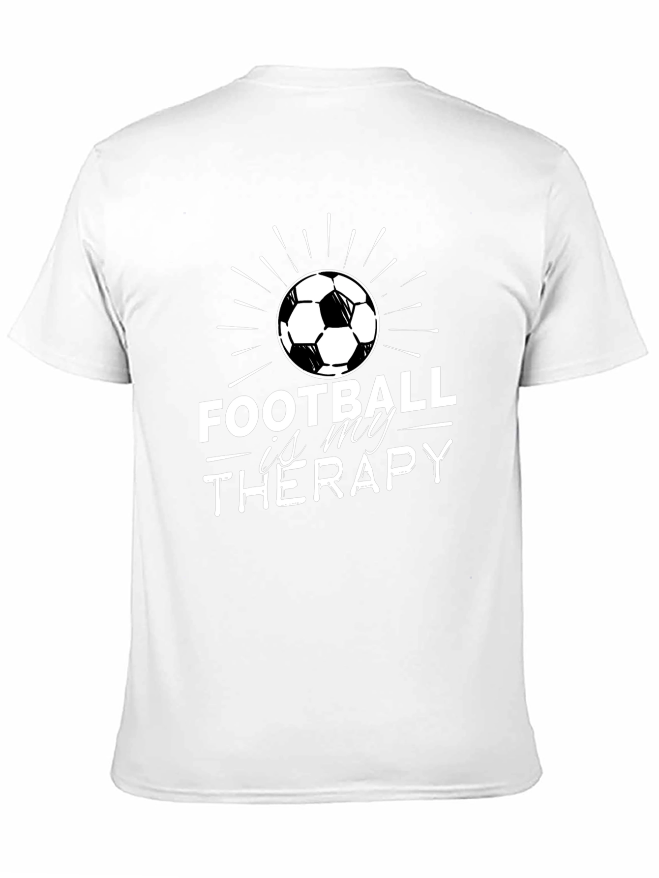 Black Football is My Therapy T-Shirt - Black view 11