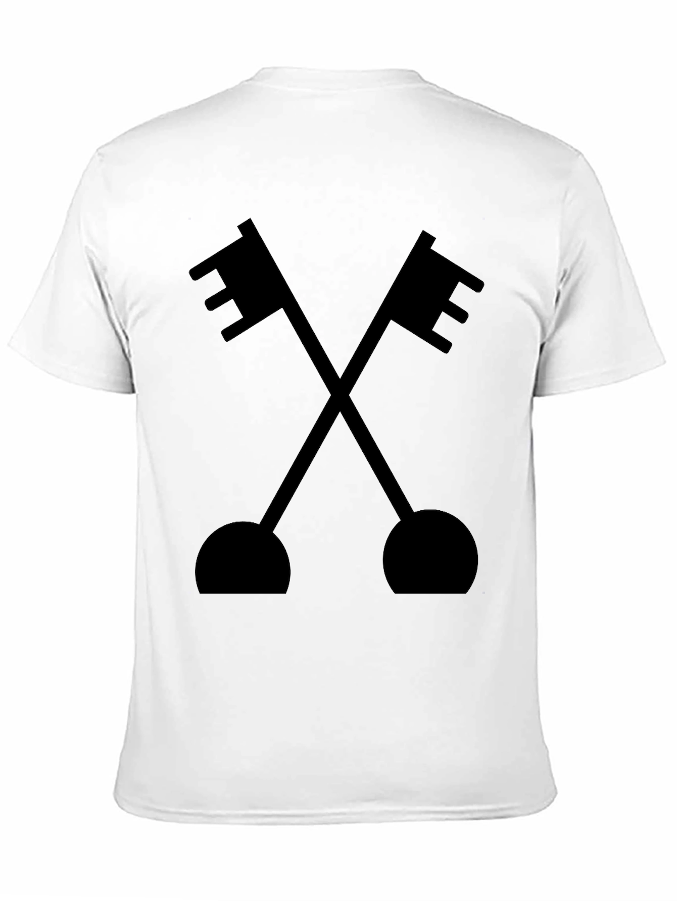 Black Crossed Keys Graphic Tee - Classic Black T-Shirt view 11