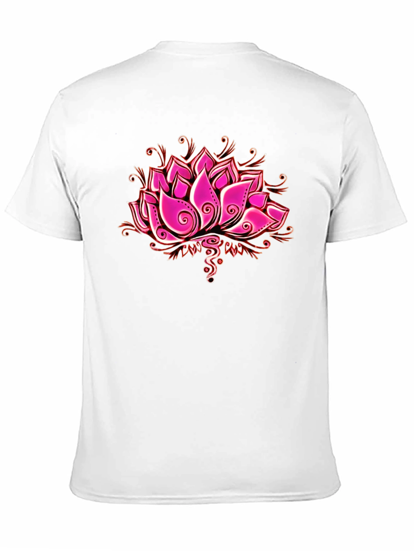Black Lotus Flower Graphic T-Shirt view 11
