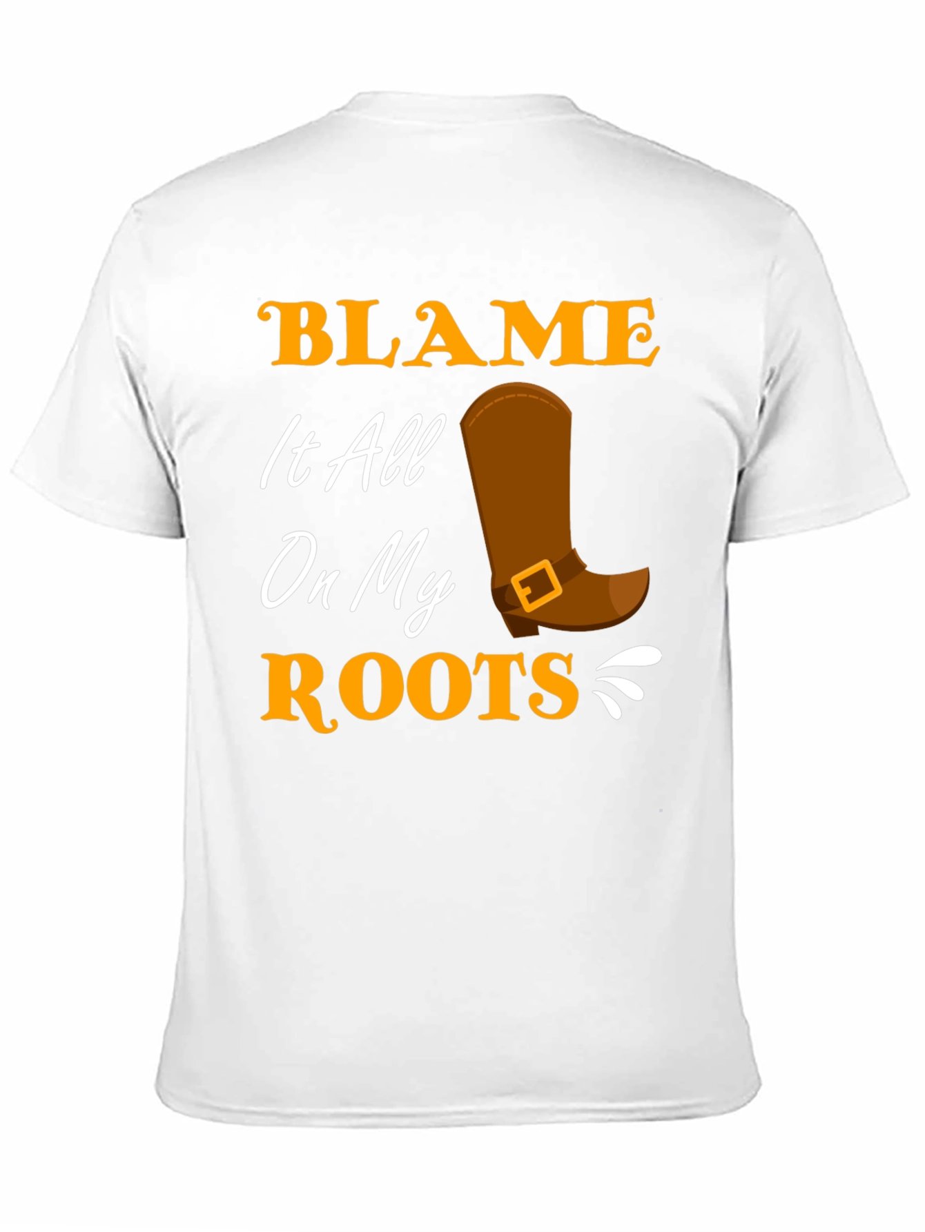Black Blame It All On My Roots Black T-Shirt view 11