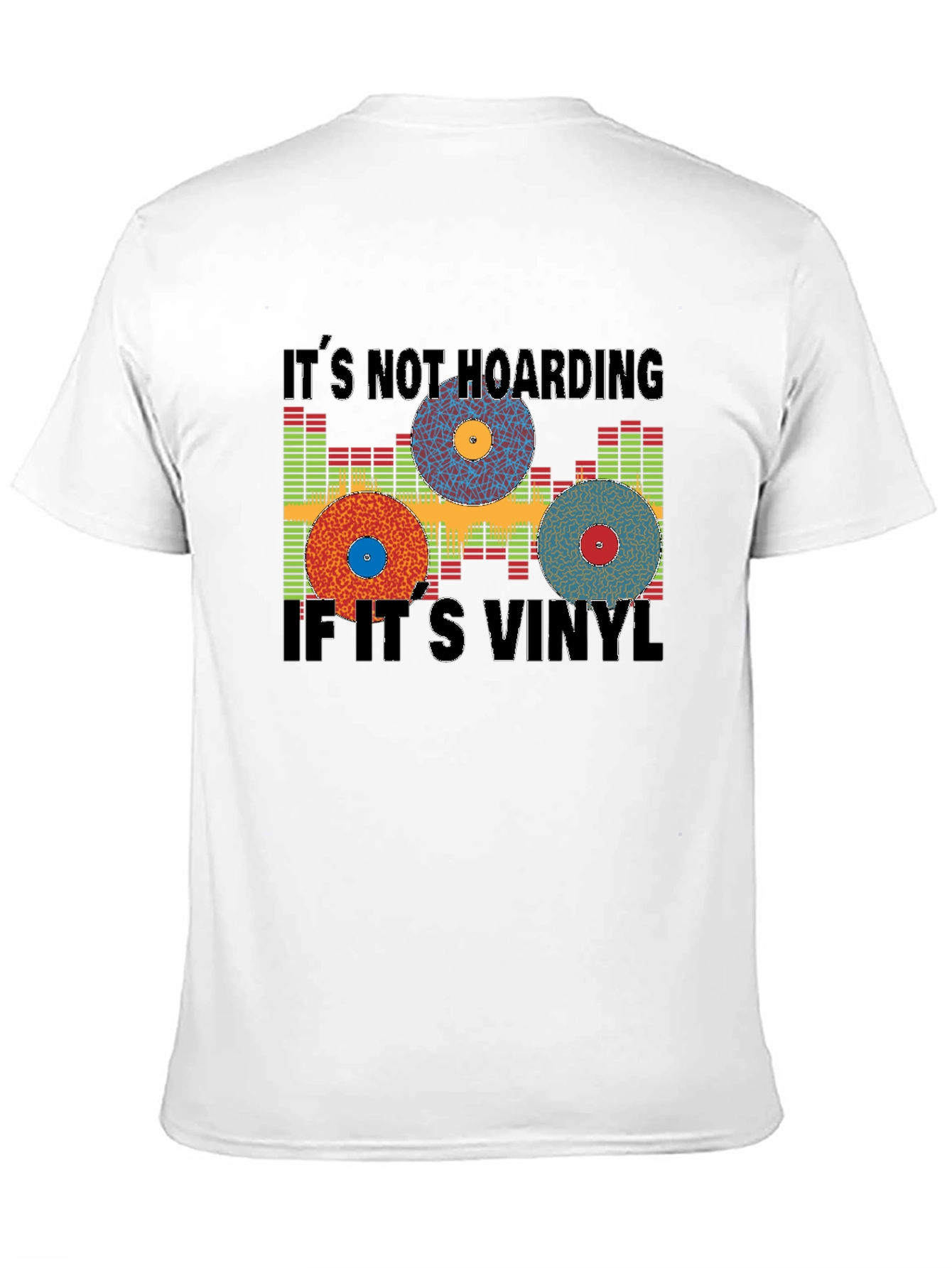 Black It's Not Hoarding if It's Vinyl Black T-Shirt view 11