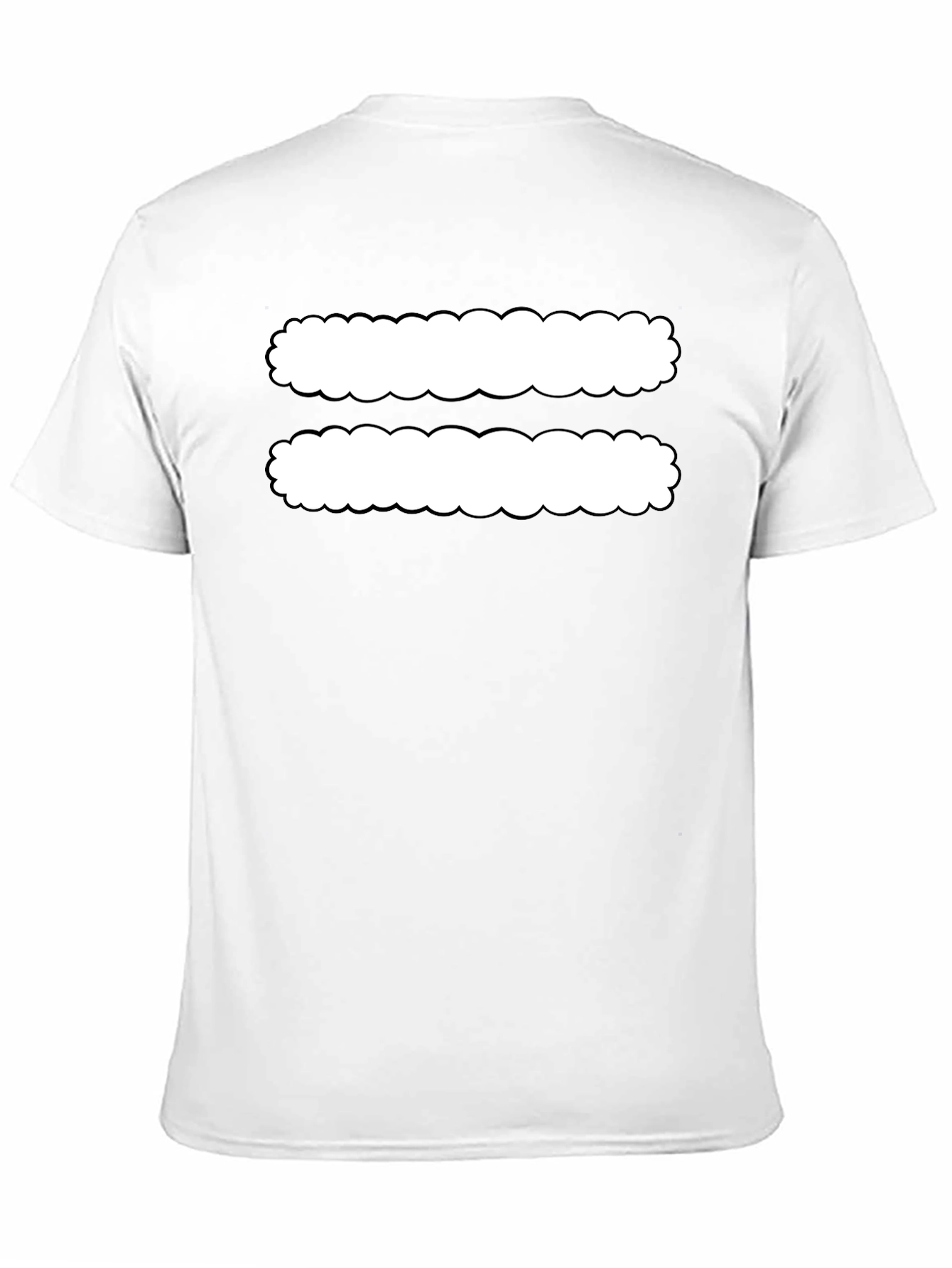 Black Black T-Shirt with White Equals Sign Design view 11