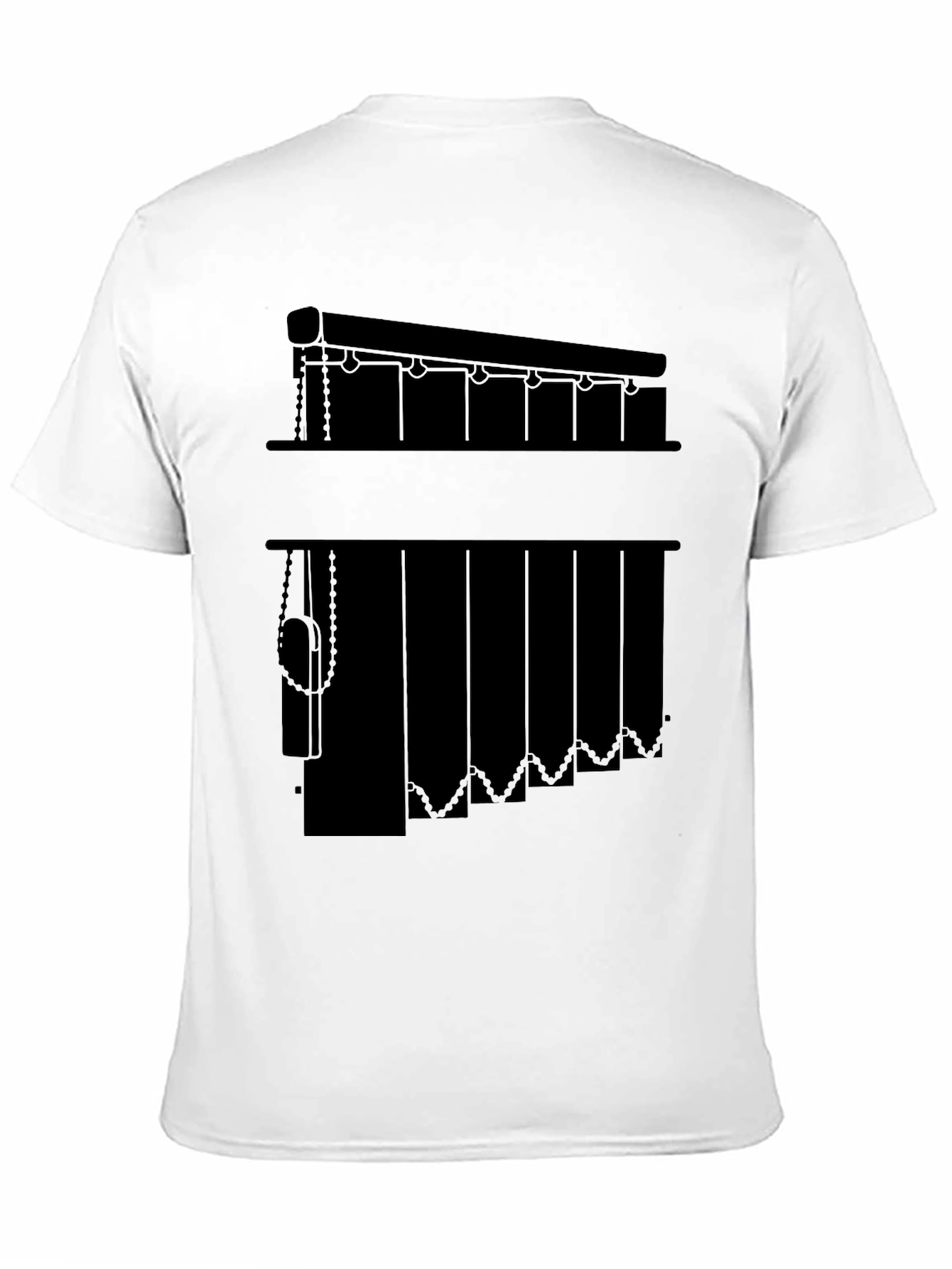 Black Vertical Blinds Graphic Tee - Novelty Window Covering Shirt view 11
