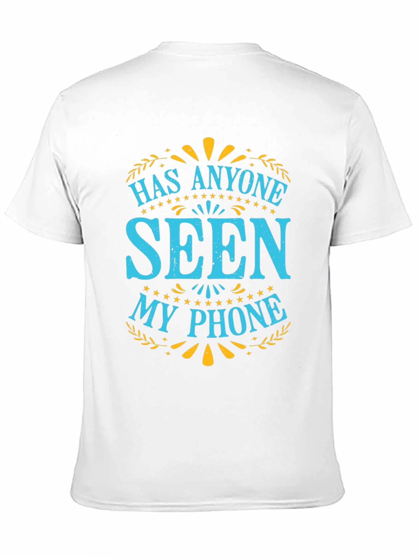 Black Funny Lost Phone Graphic Tee view 11