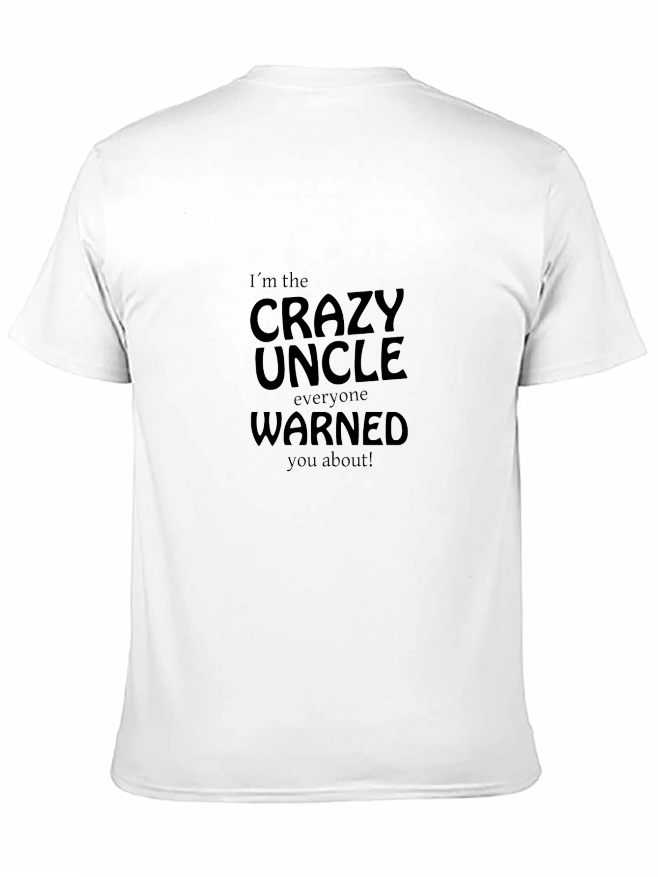 Black Crazy Uncle Graphic T-Shirt - Black view 11