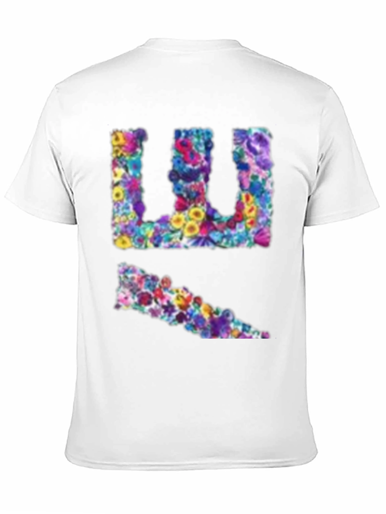 Black Floral Initial T-Shirt - Stylish Custom Tee view 11