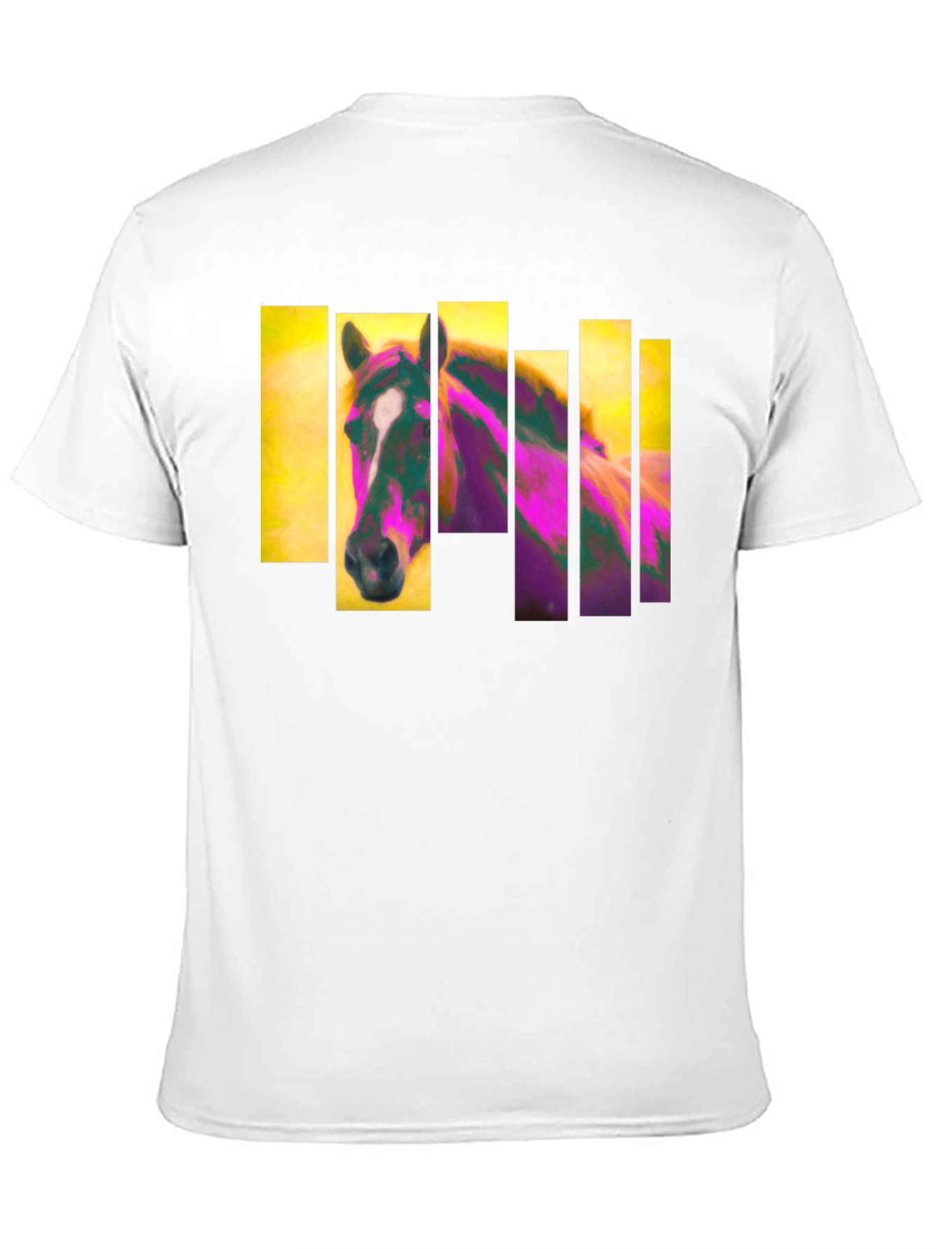 Black Abstract Horse Graphic Black T-Shirt view 11