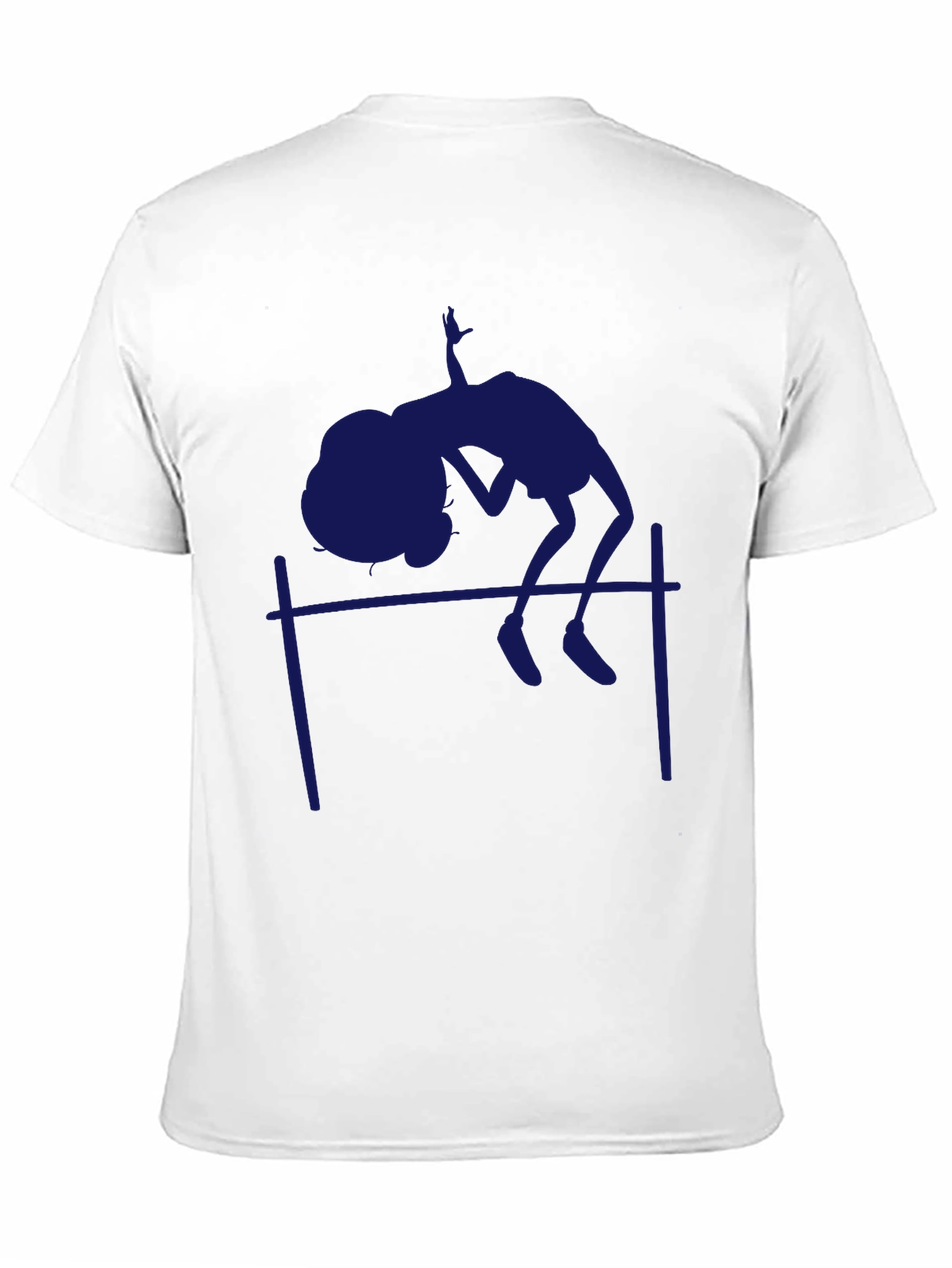 Black High Jump Graphic Tee - Athlete Silhouette T-Shirt view 11