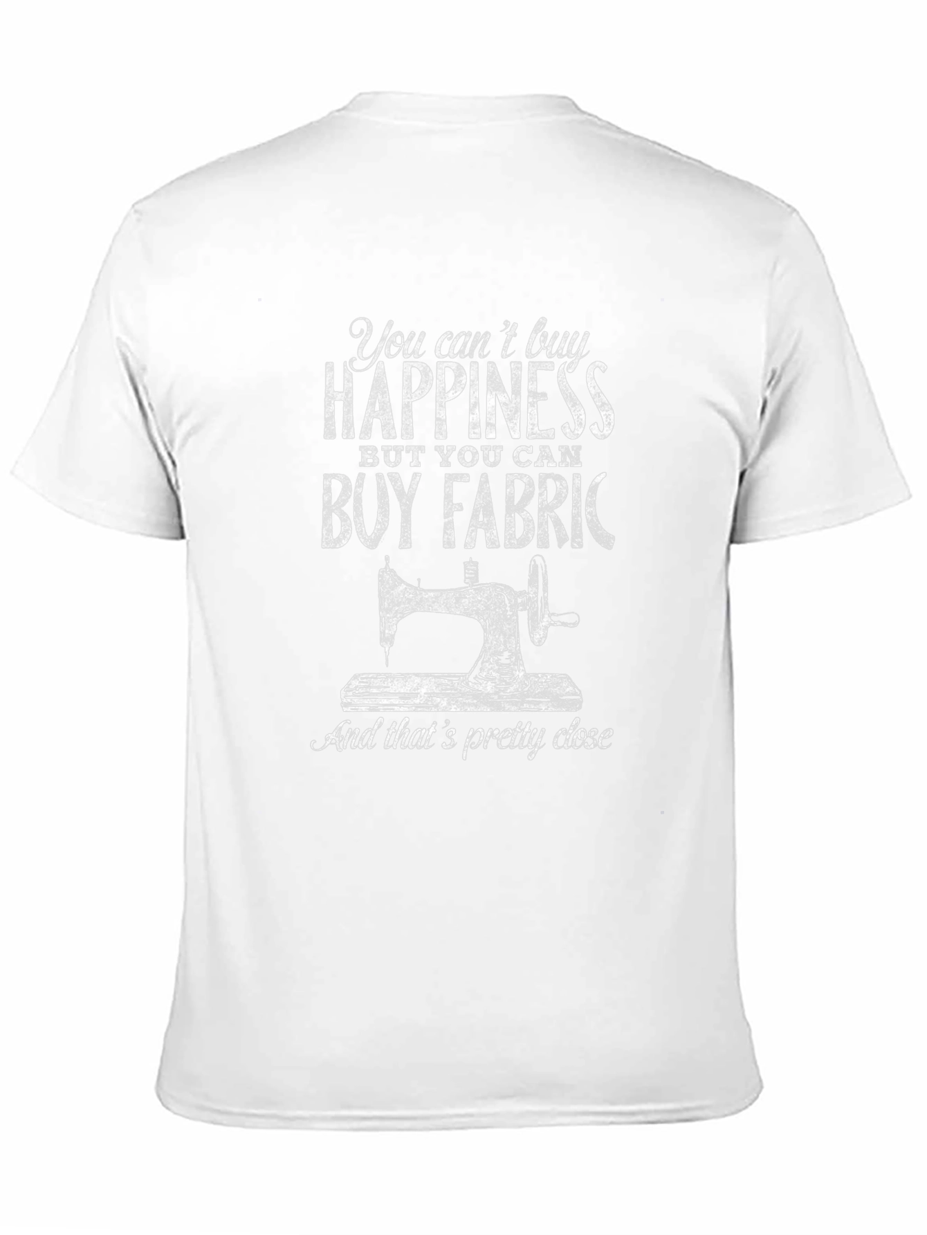 Black Happiness Fabric Sewing T-Shirt view 11
