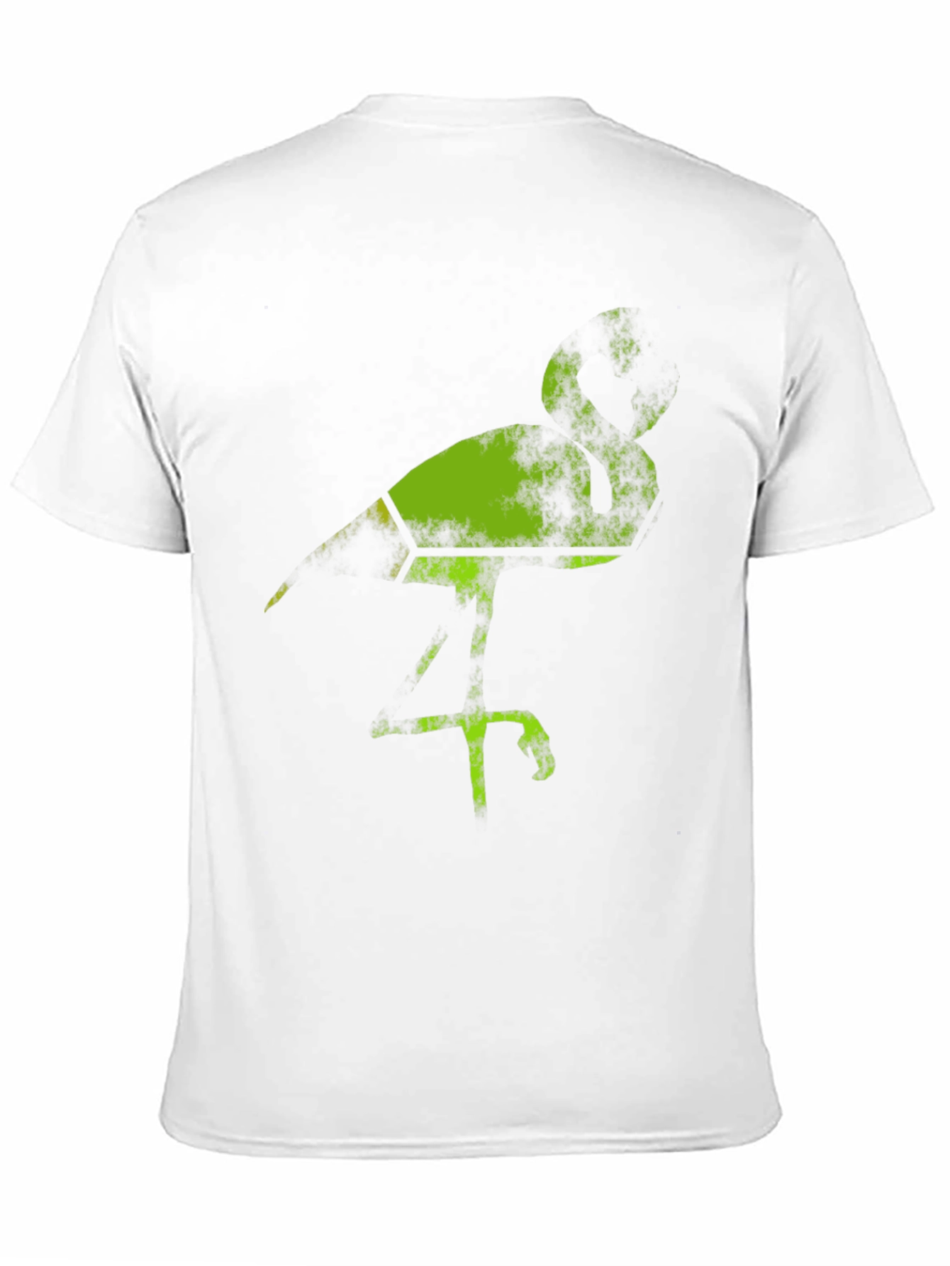 Black Green Bird Graphic Black T-Shirt view 11