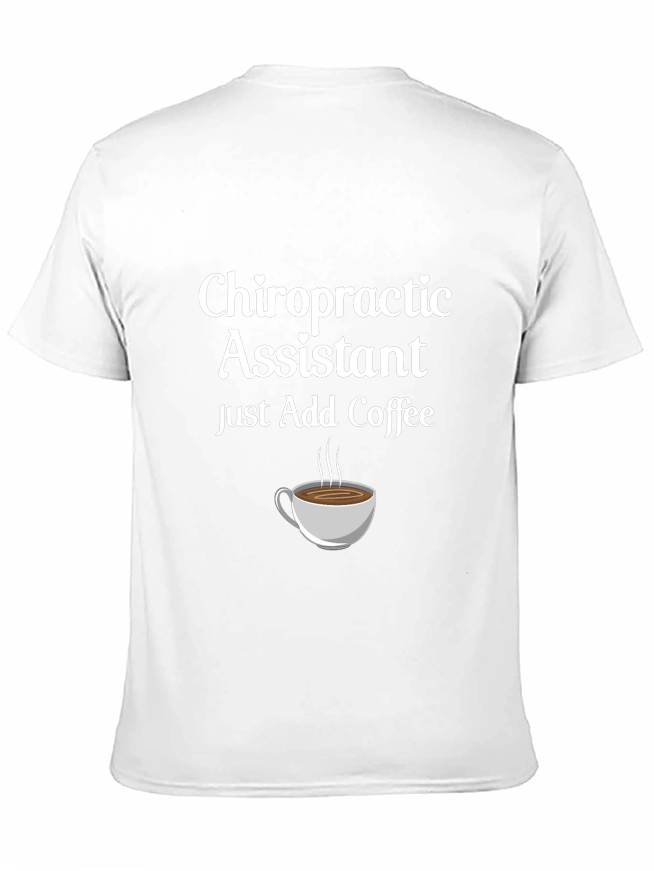 Black Chiropractic Assistant Coffee T-Shirt - Black Cotton Tee view 11