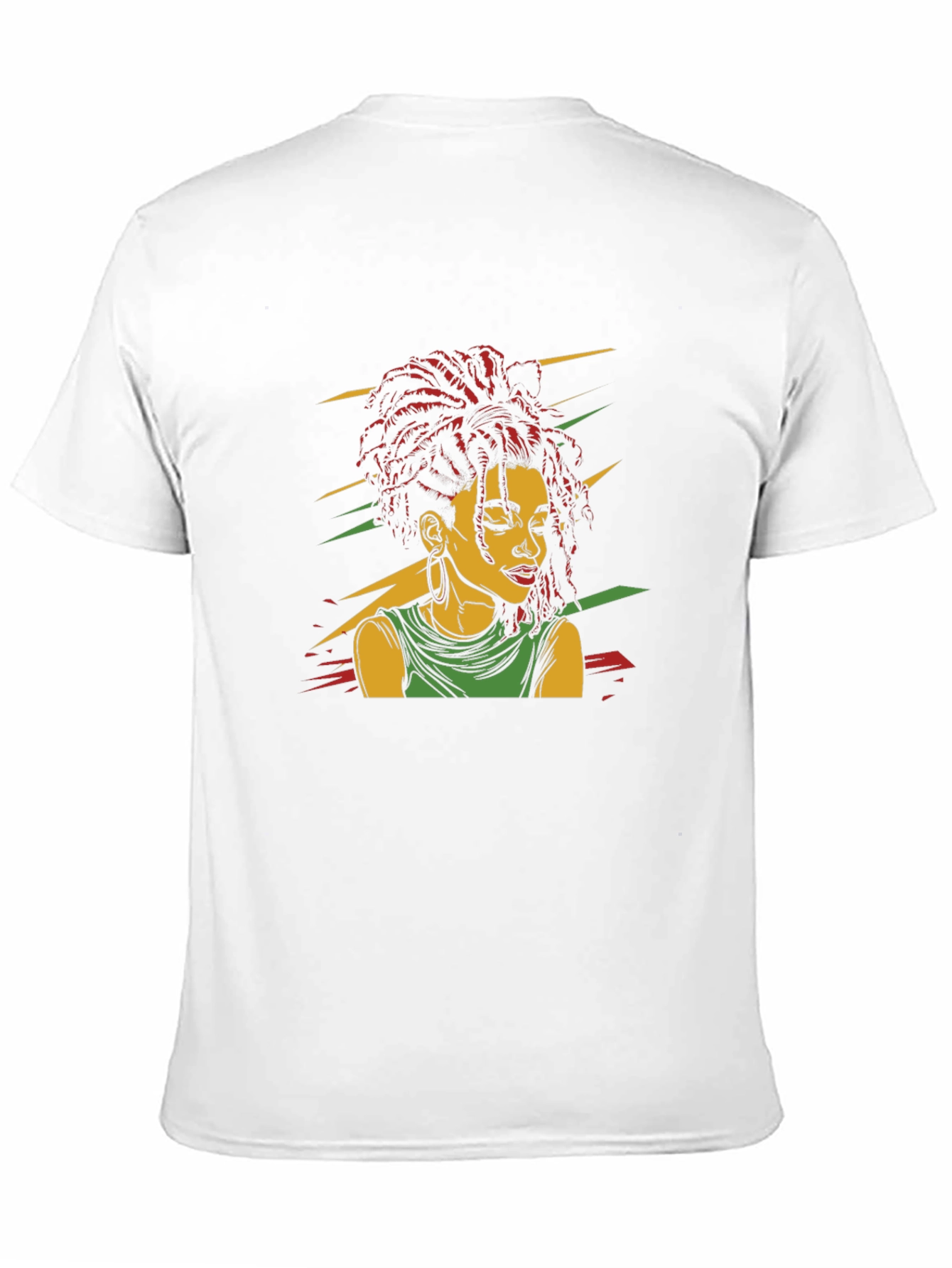 Black Rasta Woman Graphic Black T-Shirt view 11