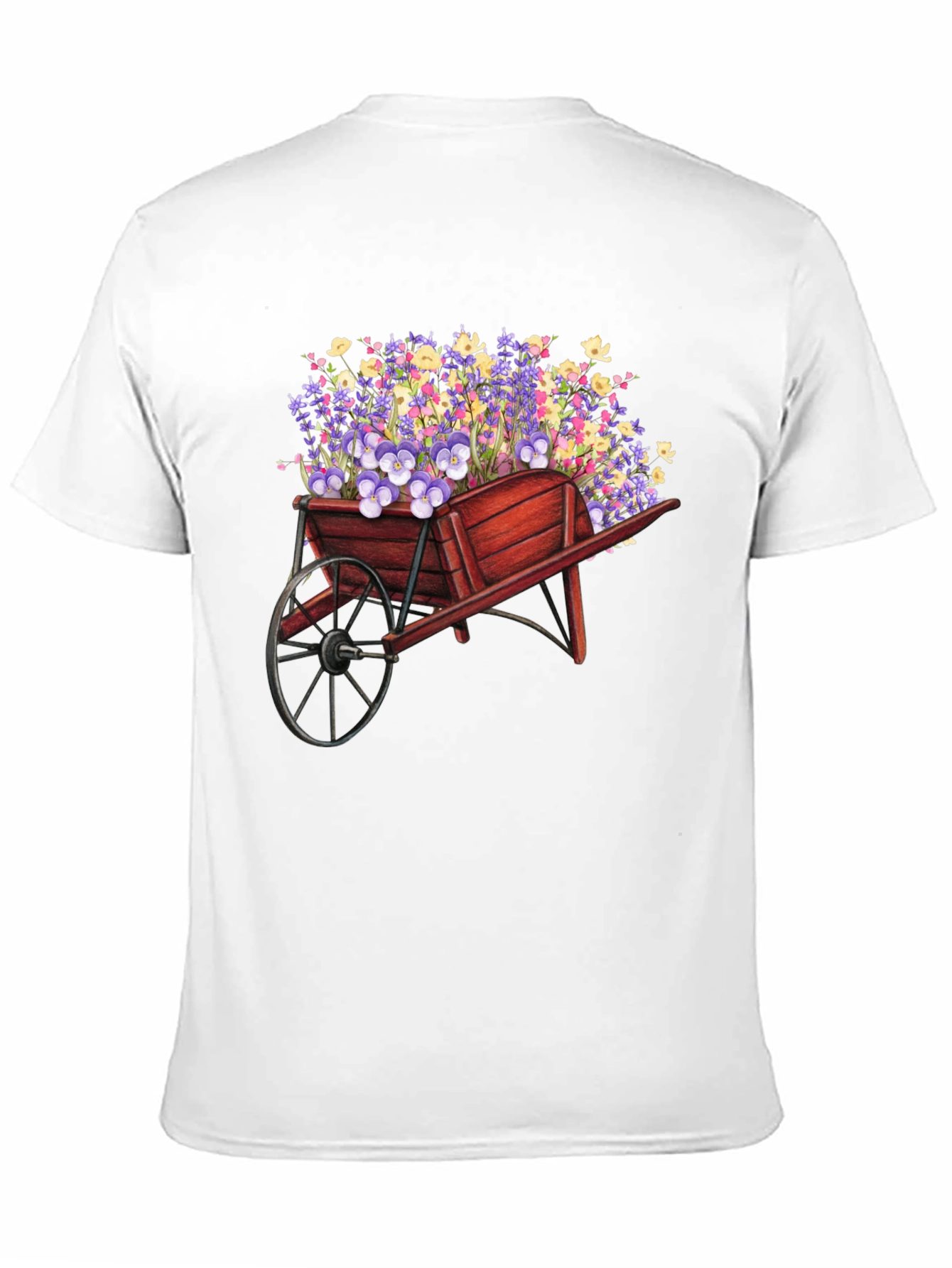 Black Floral Wheelbarrow Graphic Tee view 11