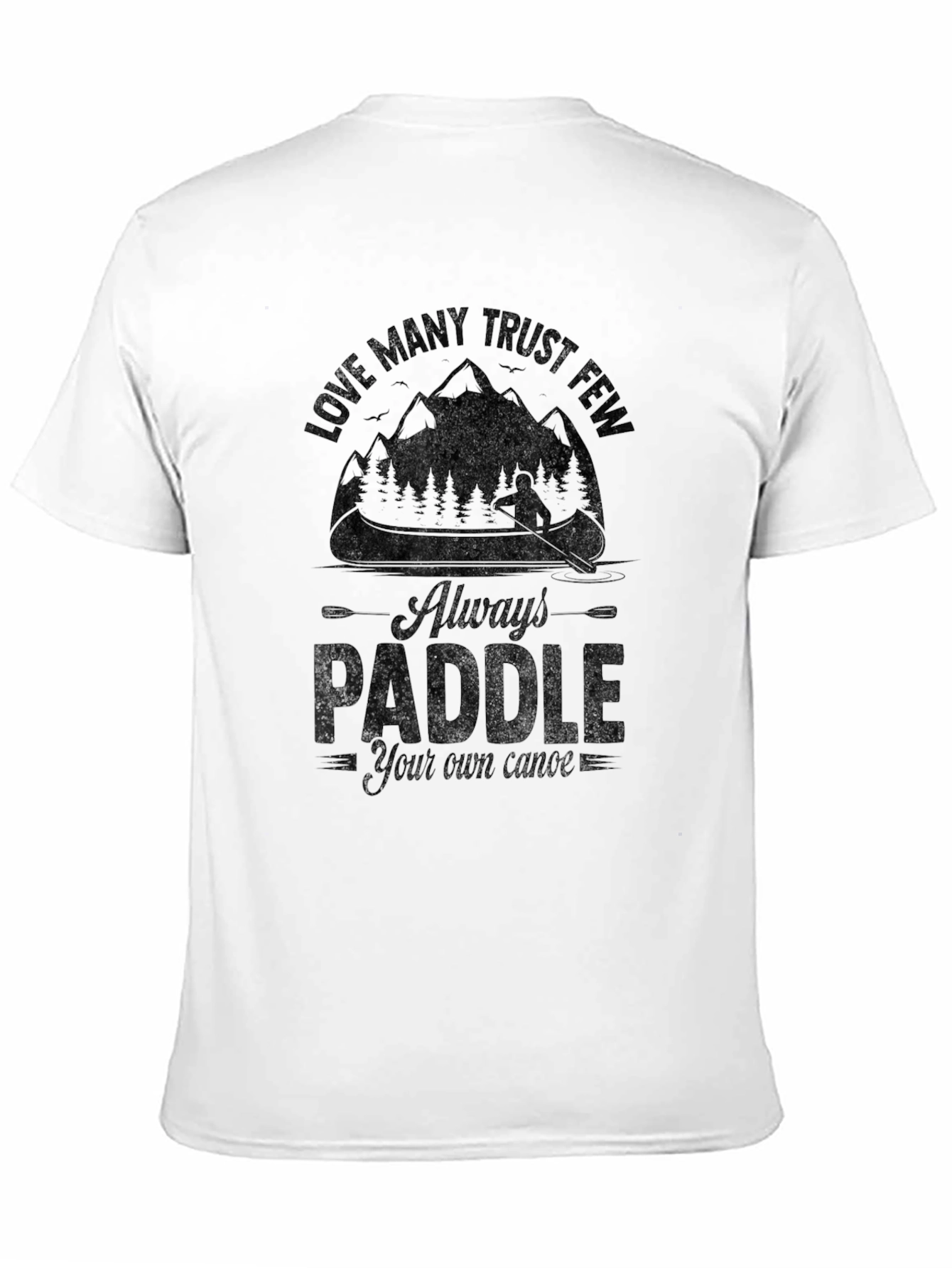 Black Always Paddle Graphic Tee -  Men's Black T-Shirt view 11