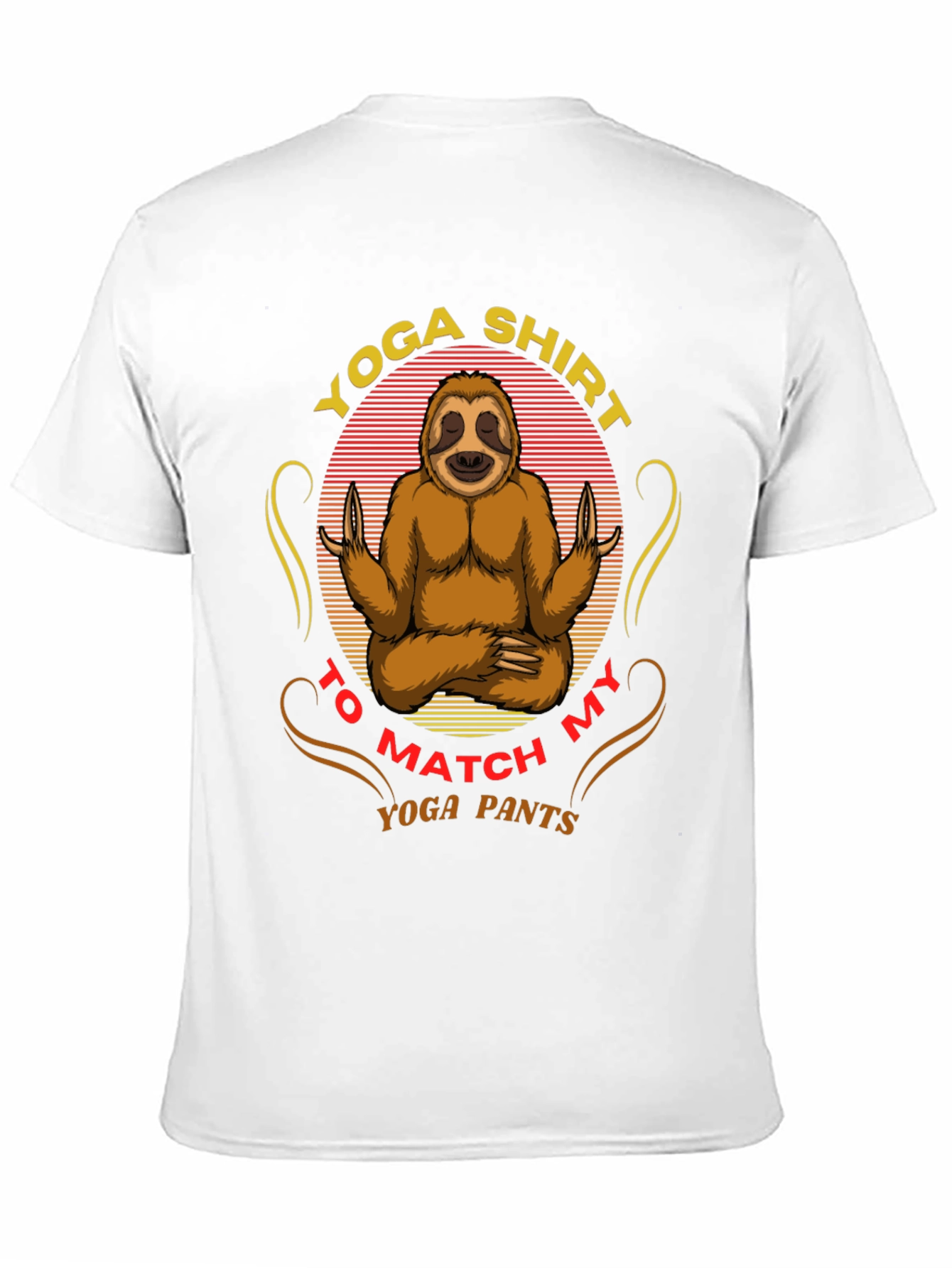 Black Yoga Sloth T-Shirt - Match Your Yoga Pants! view 11