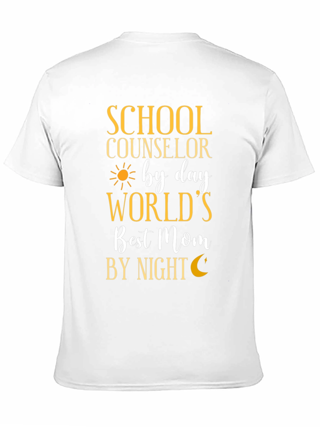 Black School Counselor Worlds Best Mom T-Shirt view 11