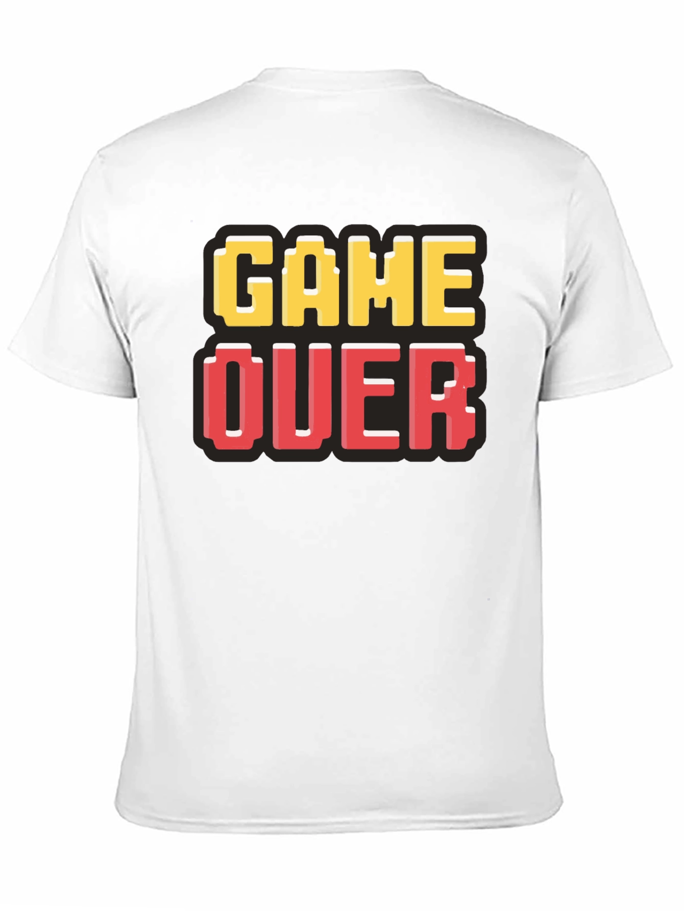 Black Game Over Pixel Art T-Shirt - Gamer Style view 11