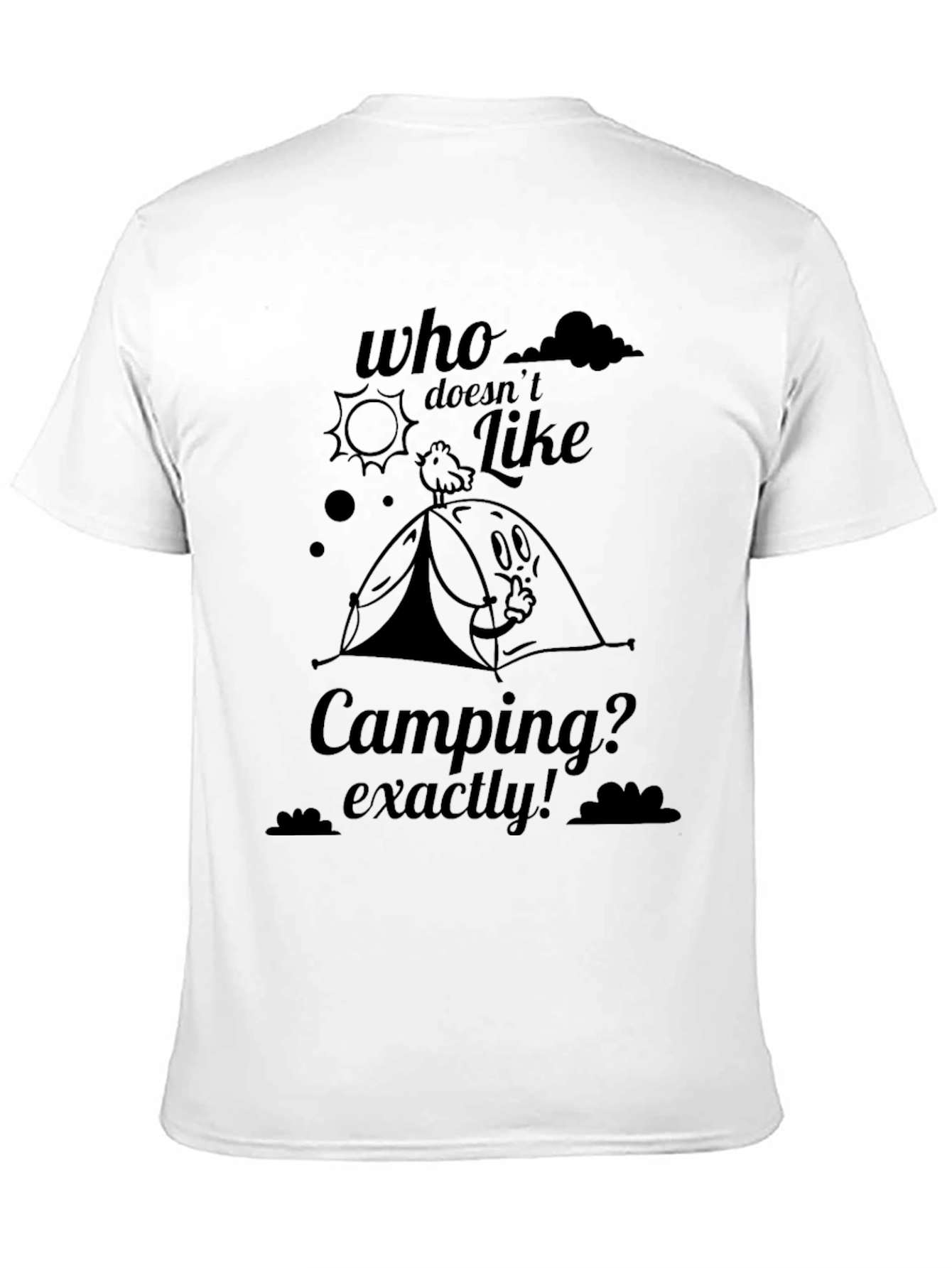 Black Camping Graphic Tee - Who Doesn't Like Camping? view 11