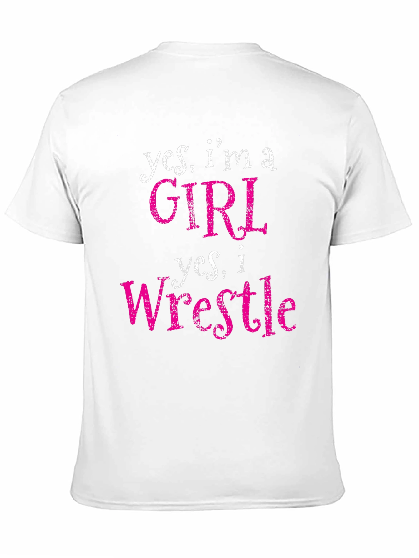 Girl Wrestler Graphic Tee - Yes, I'm A Girl! Women's Wrestling Shirt - 11