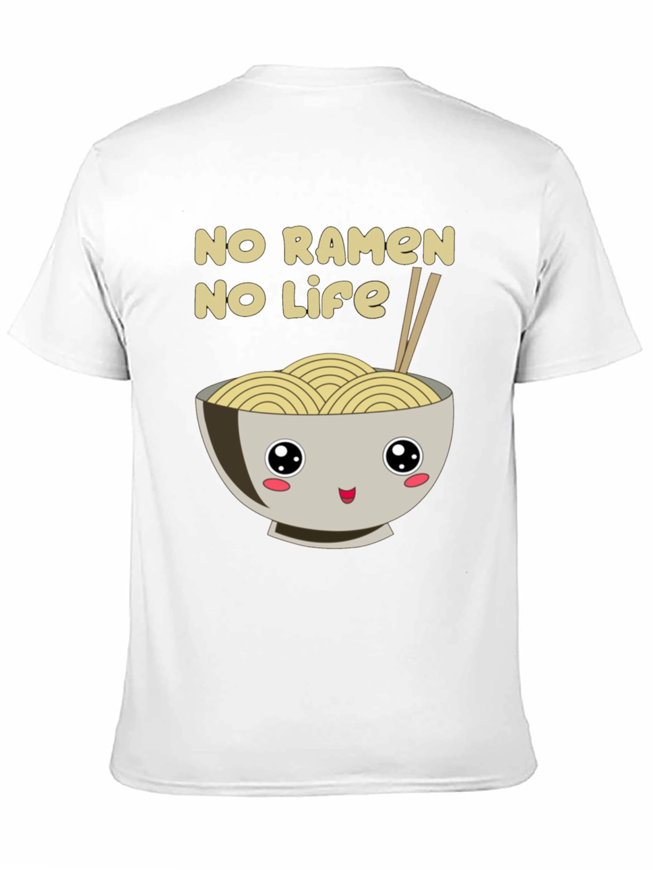 Black No Ramen No Life Black T-Shirt view 11