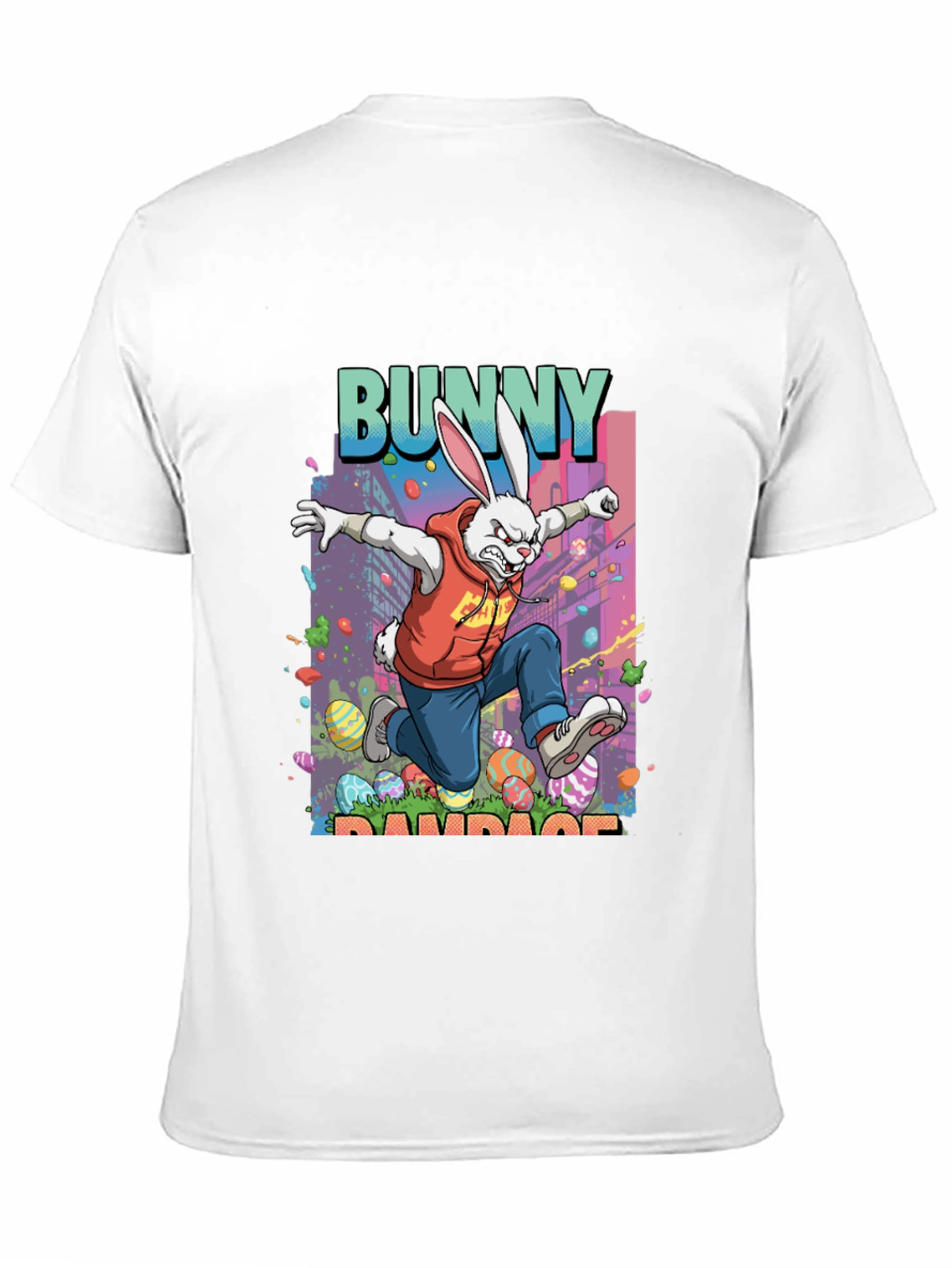 Black Bunny Rampage Graphic Tee - Easter Apparel view 11