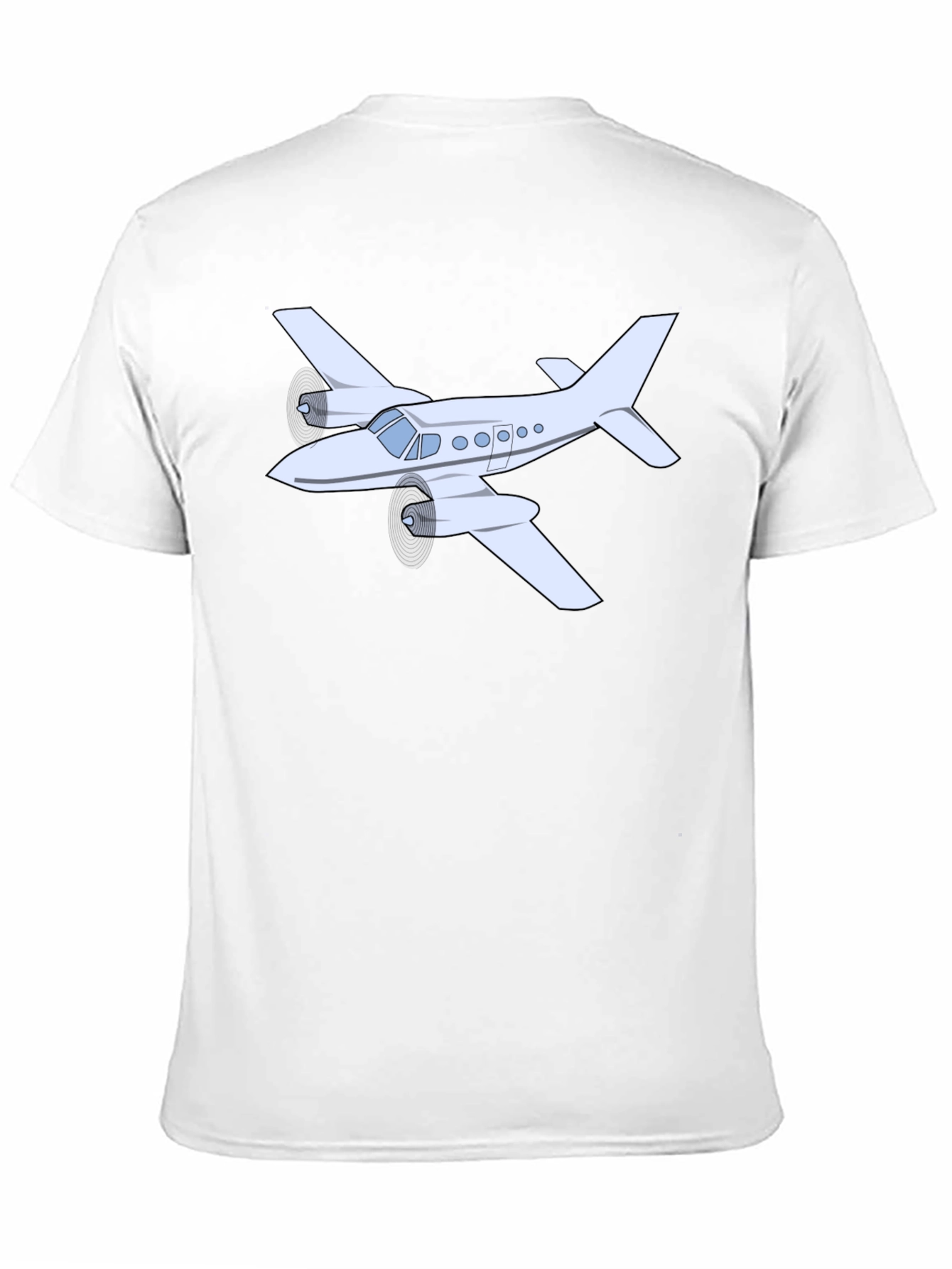 Black Airplane Graphic T-Shirt - Black Crew Neck Tee view 11