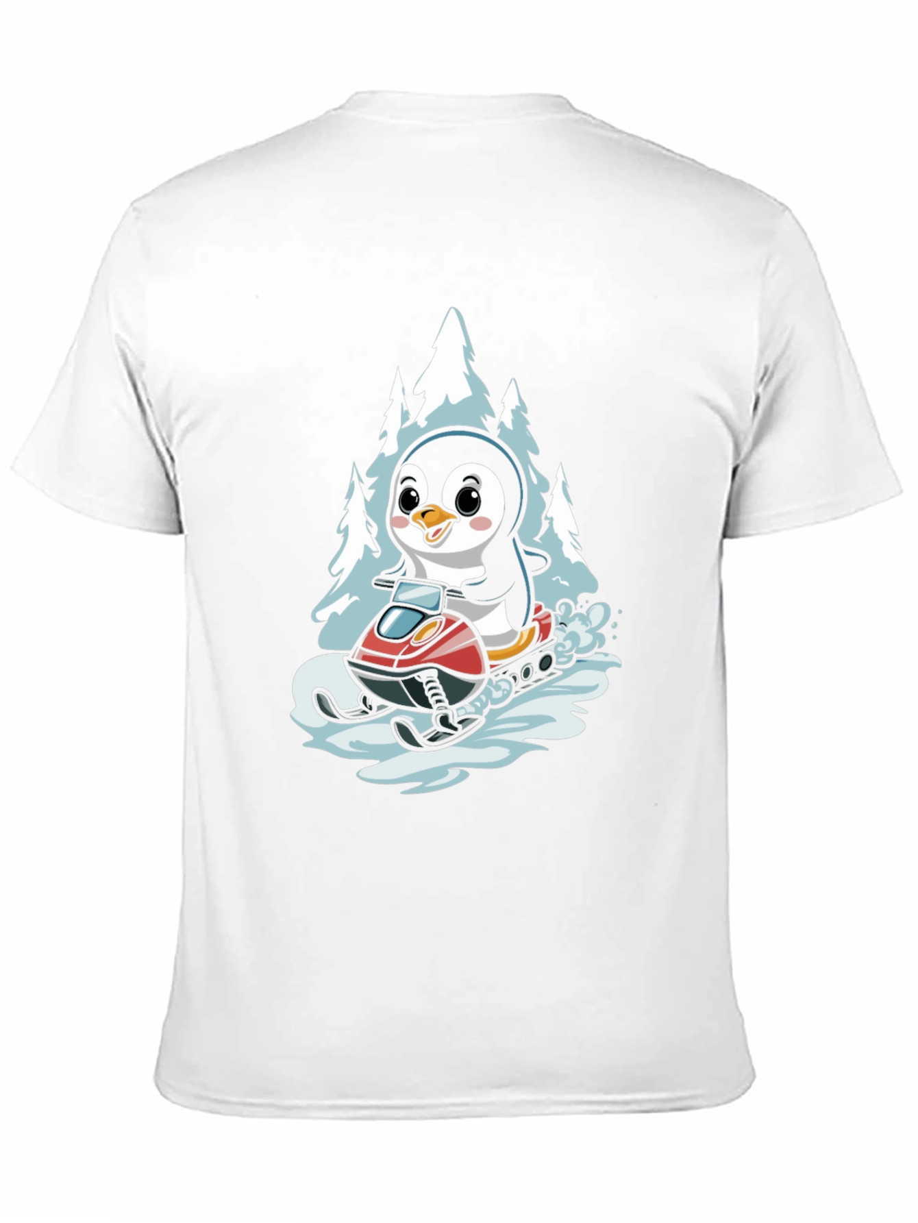 Black Penguin Snowmobile T-Shirt - Black Graphic Tee view 11