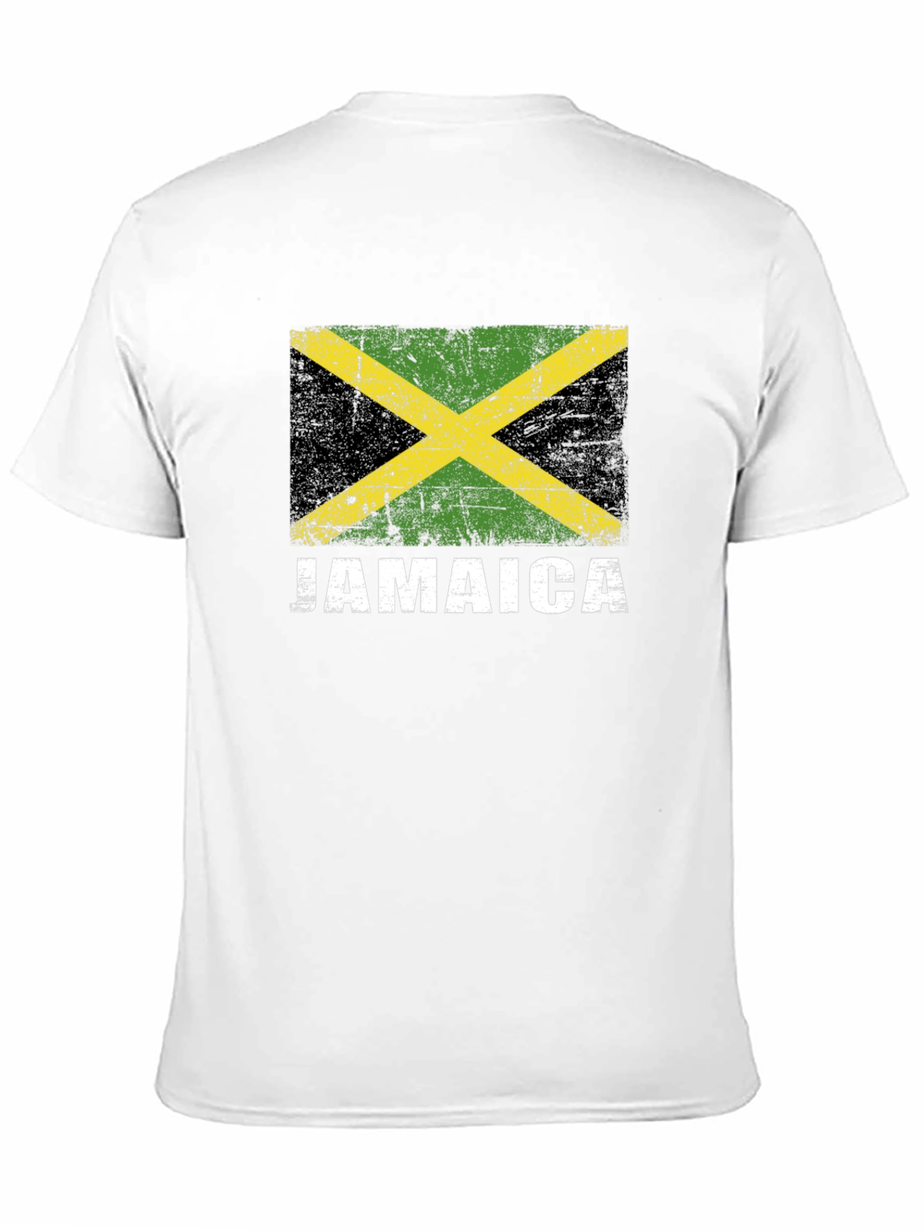 Black Jamaica Flag T-Shirt - Distressed Design view 11