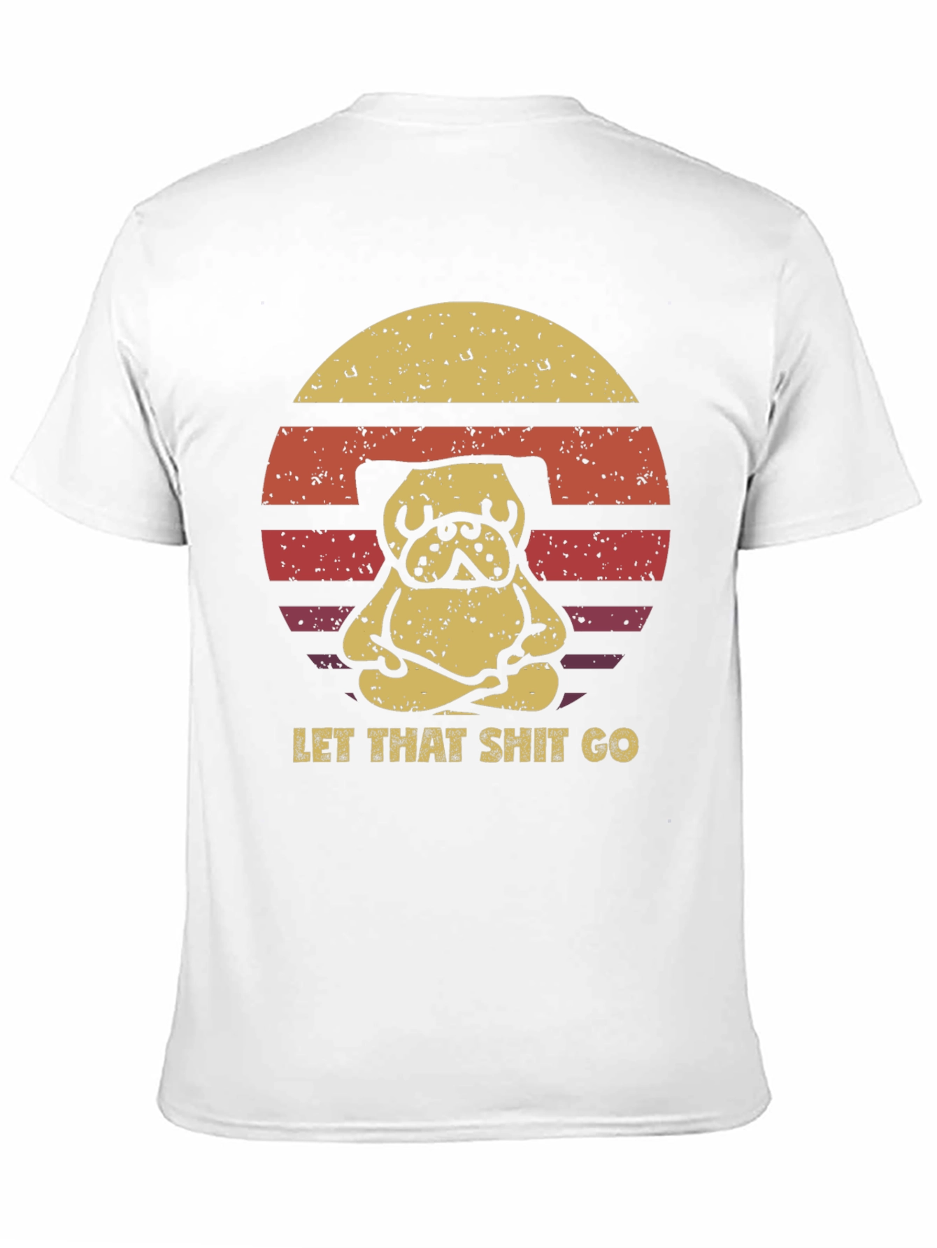 Black Zen Pug T-Shirt - Let That Shit Go view 11