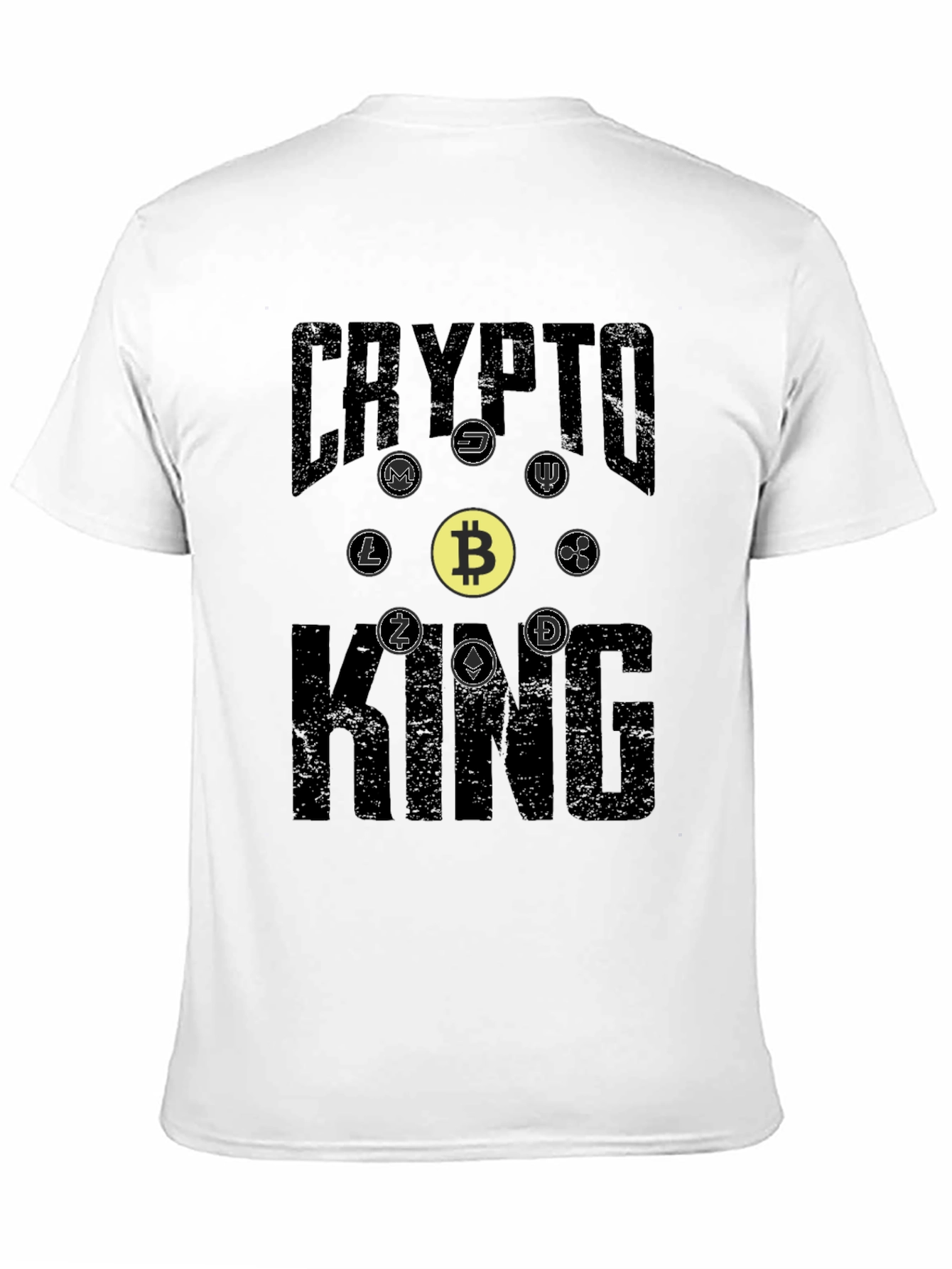 Black Crypto King Graphic Tee - Bitcoin & Altcoins view 11