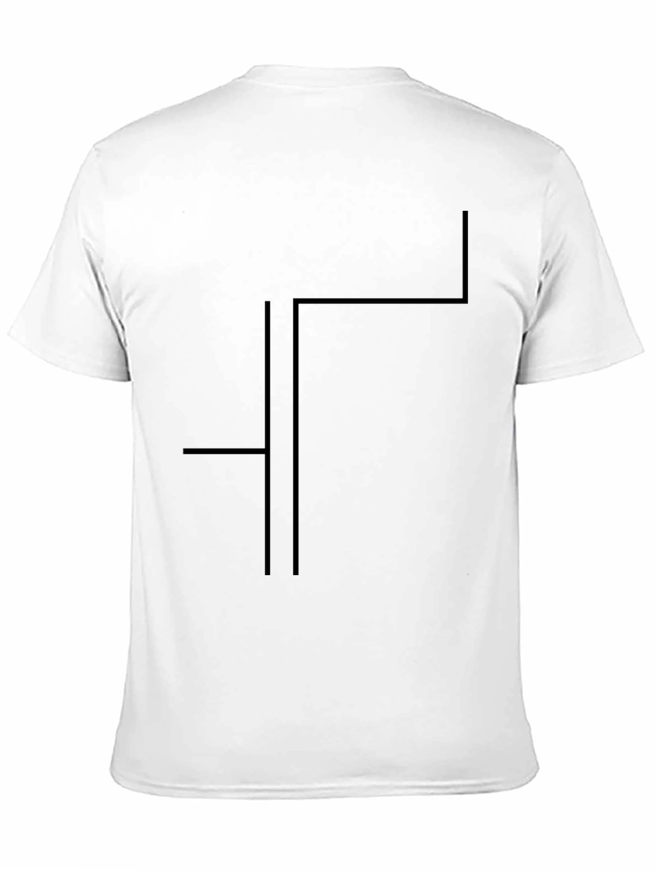 Black Minimalist Black T-Shirt Geometric Design view 11