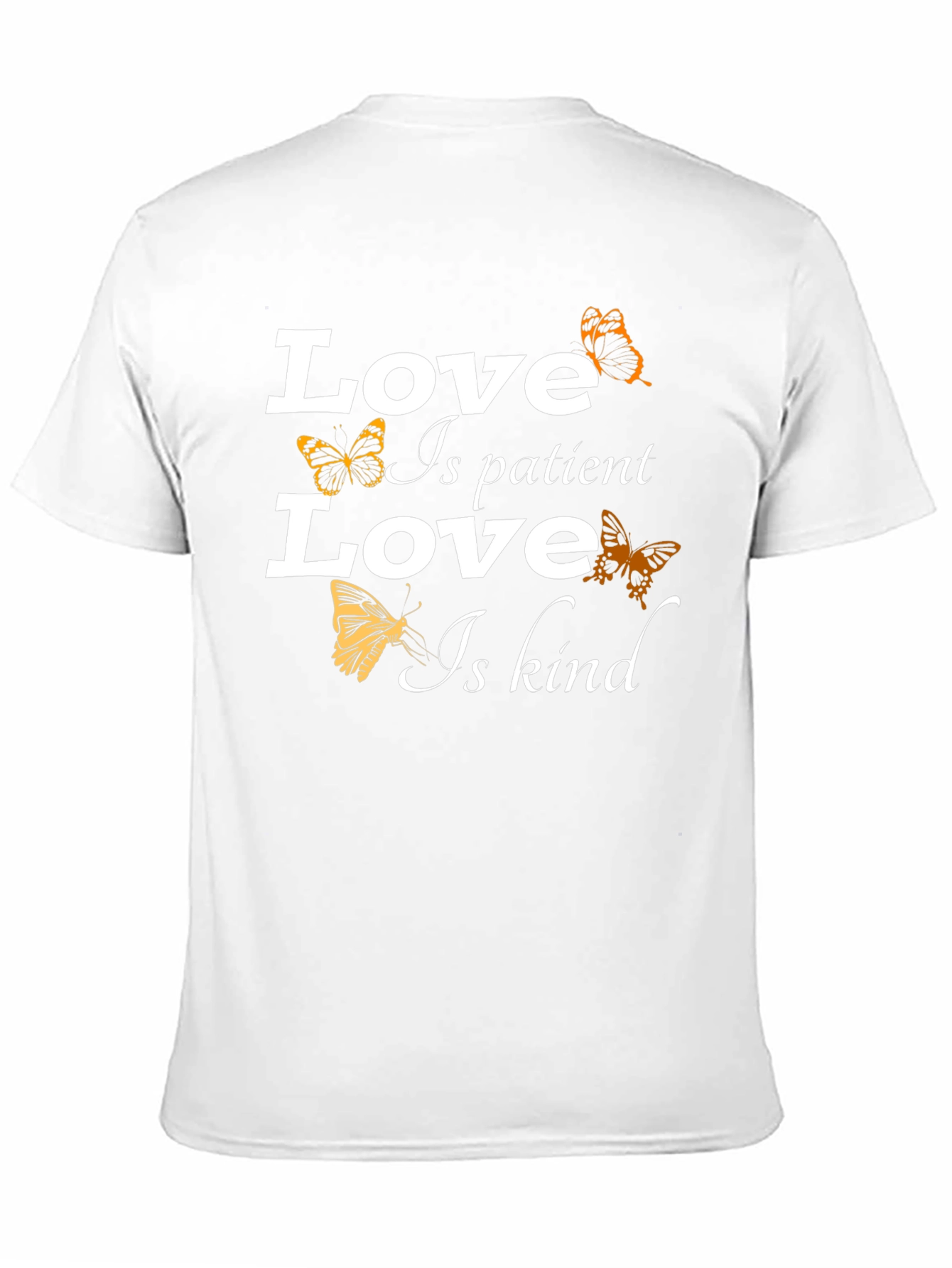 Black Love Is Patient T-Shirt - Butterfly Design view 11