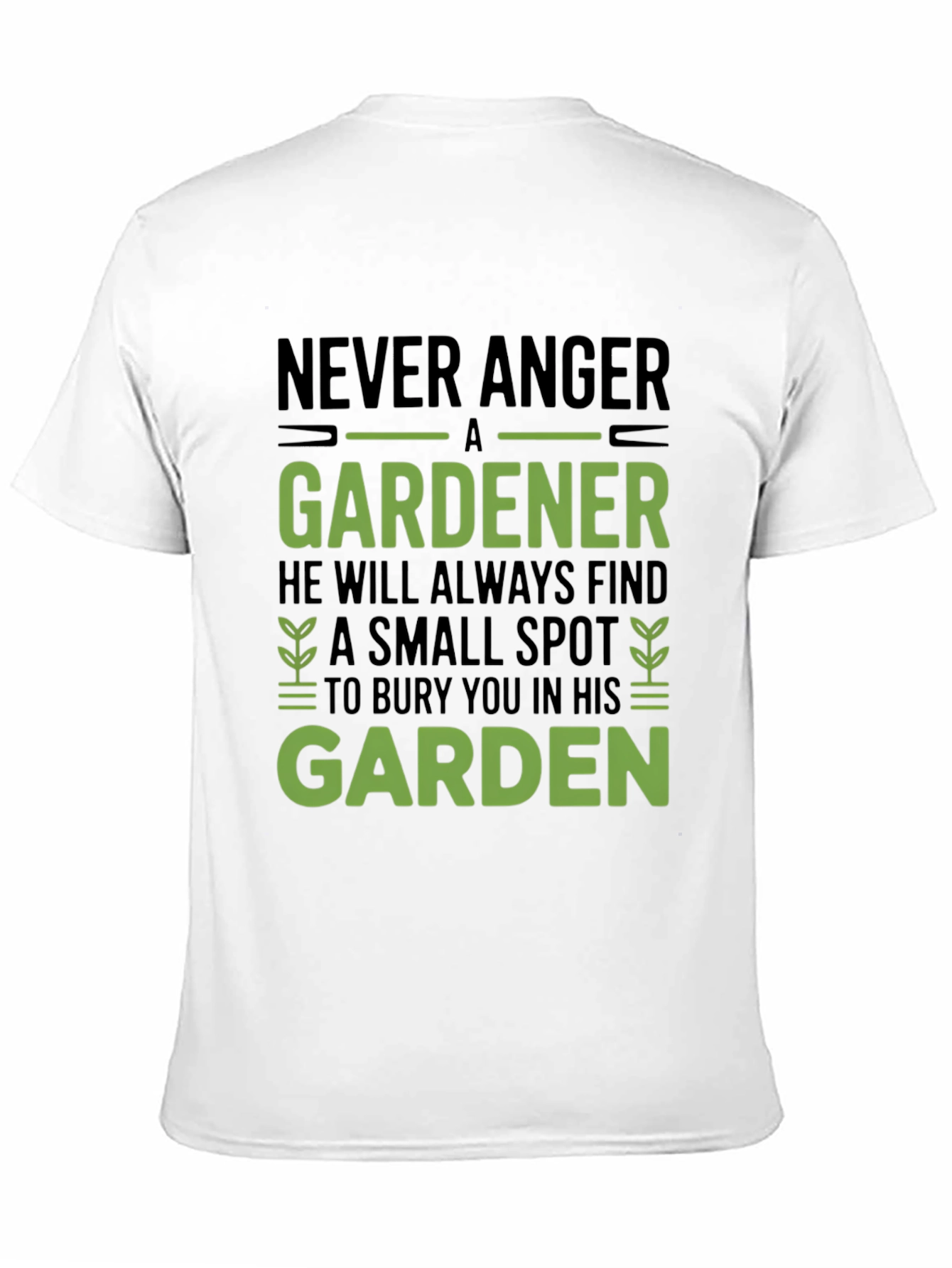 Black Never Anger a Gardener Graphic Tee view 11