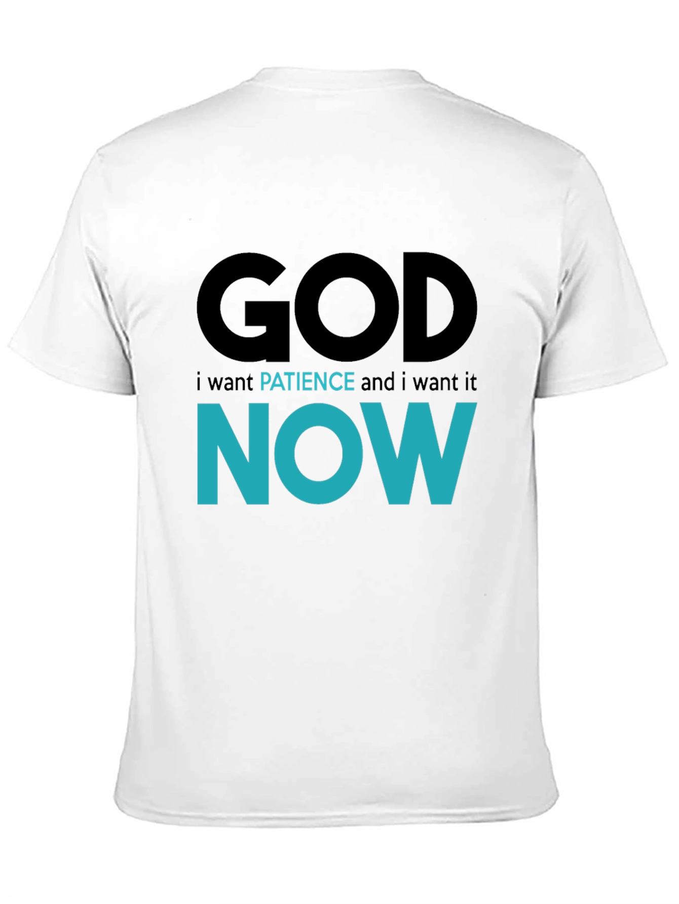 Black God Patience Now Graphic Tee - Soft Cotton T-Shirt view 11