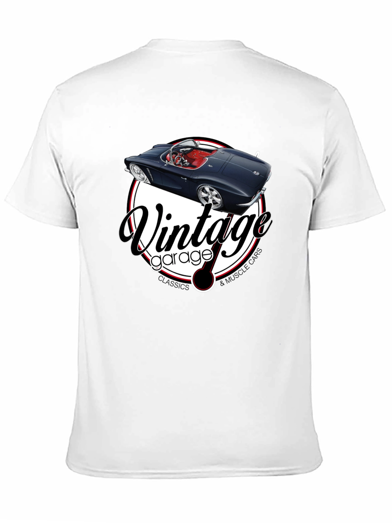 Black Vintage Garage Muscle Car T-Shirt view 11