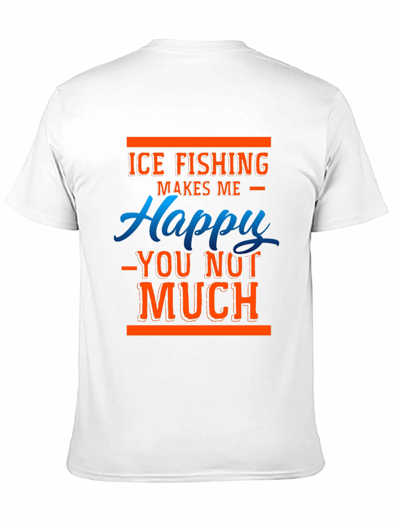 Black Ice Fishing Makes Me Happy T-Shirt view 11