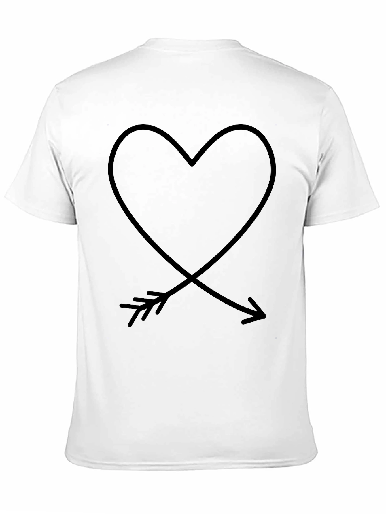 Black Heart & Arrow Graphic Black T-Shirt view 11
