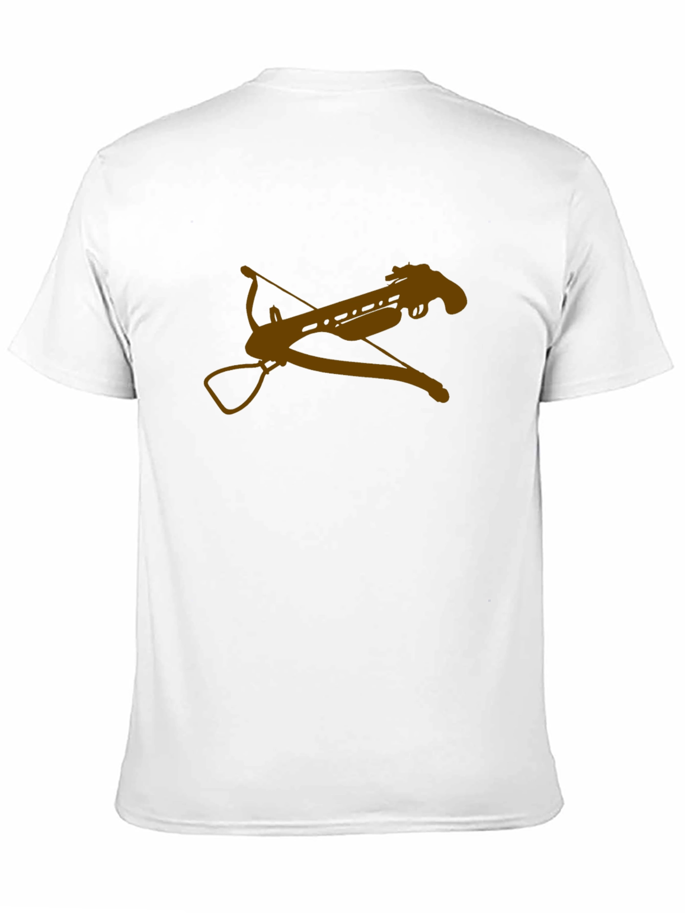 Black Men's Black T-Shirt with Crossbow Graphic view 11