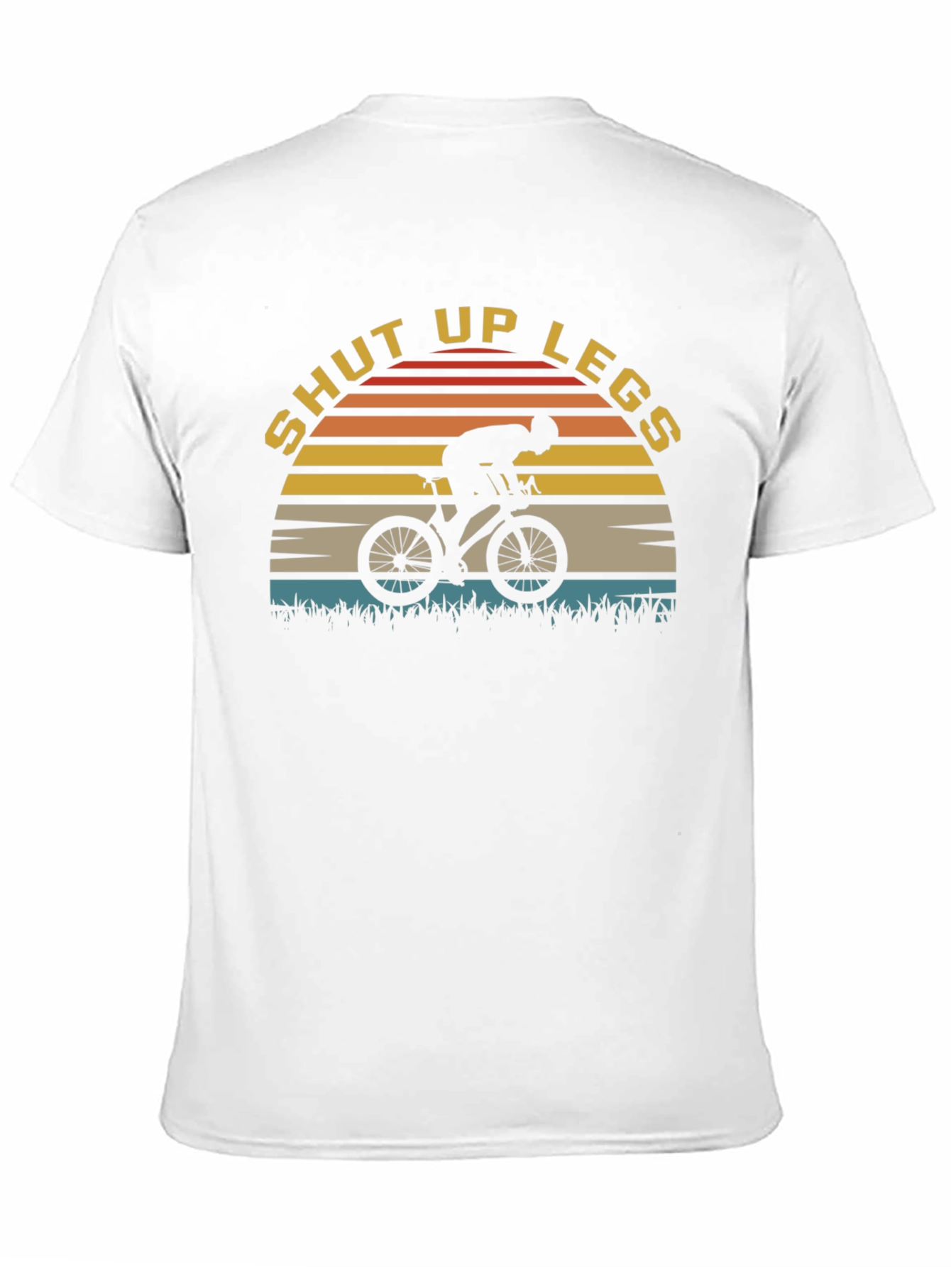 Black Shut Up Legs Cycling T-Shirt - Retro Style Cyclist Tee view 11
