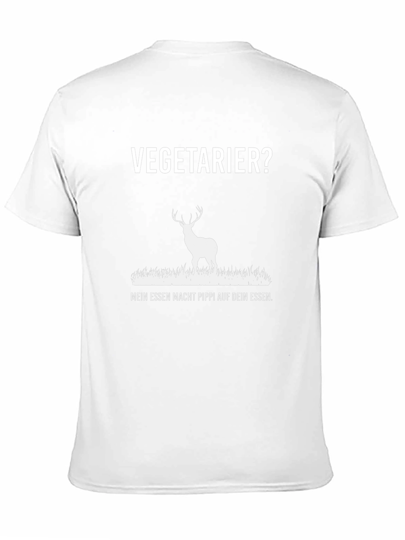 Black Vegetarier Funny Deer T-Shirt - My Food Pees On Your Food view 11