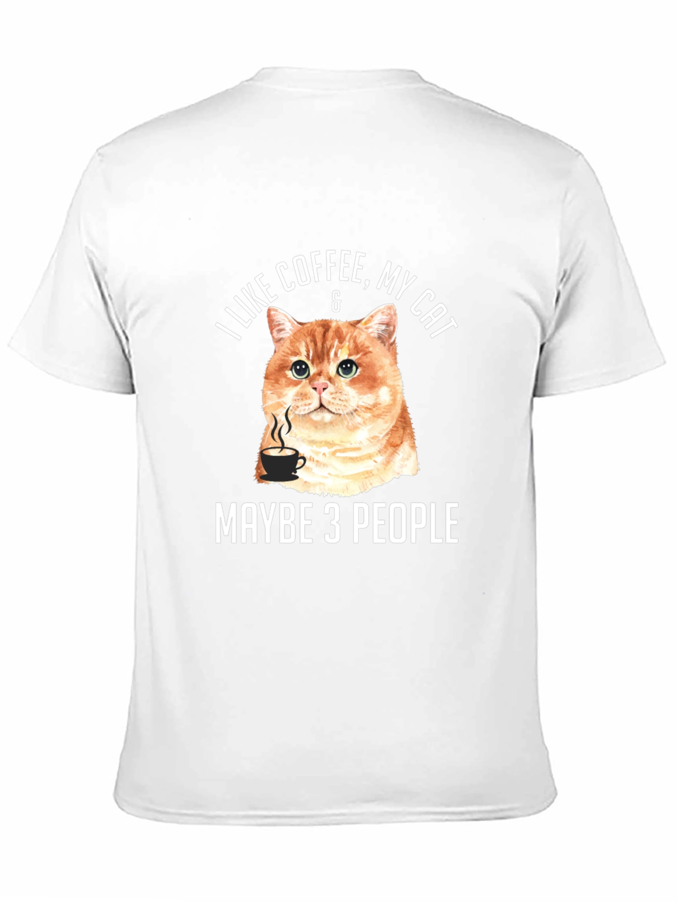 Black Coffee & Cat Lover Graphic Tee - "Maybe 3 People" view 11