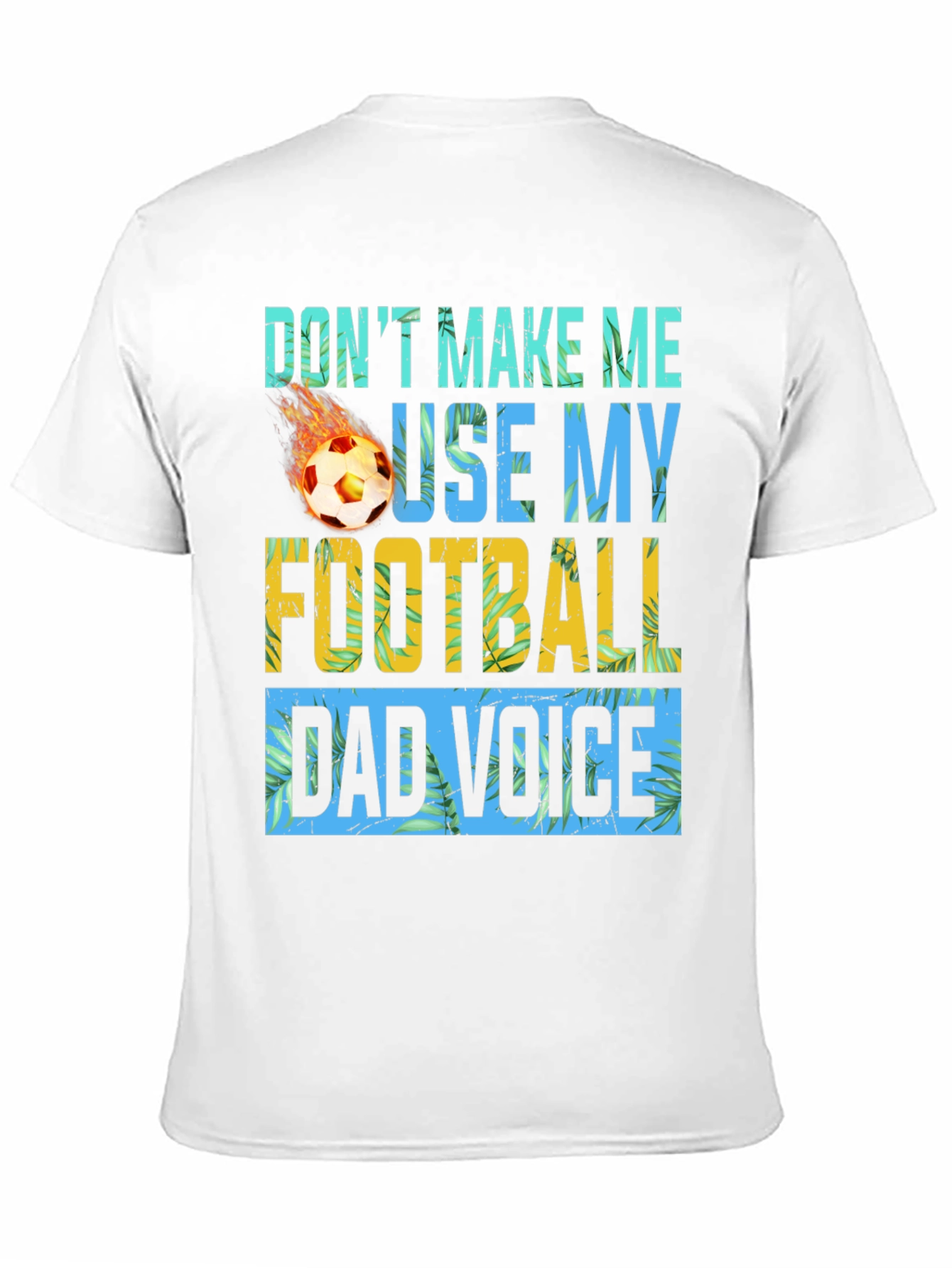 Black Funny Football Dad Voice Graphic T-Shirt view 11